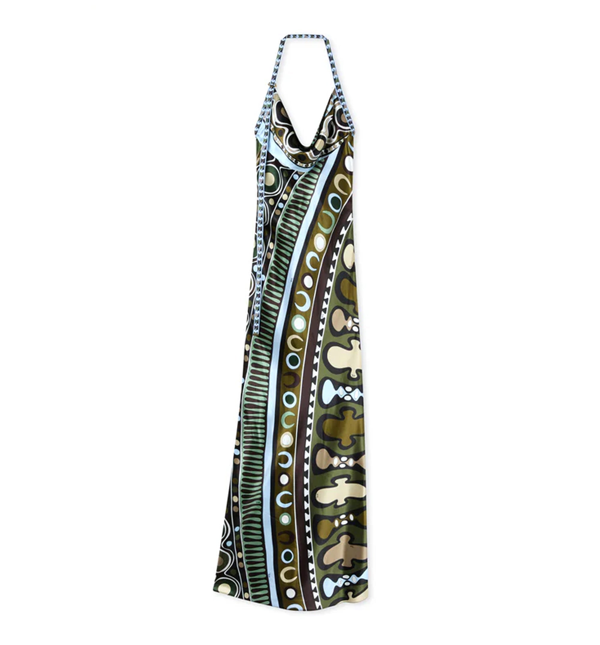 Soleil Print Satin Dress
