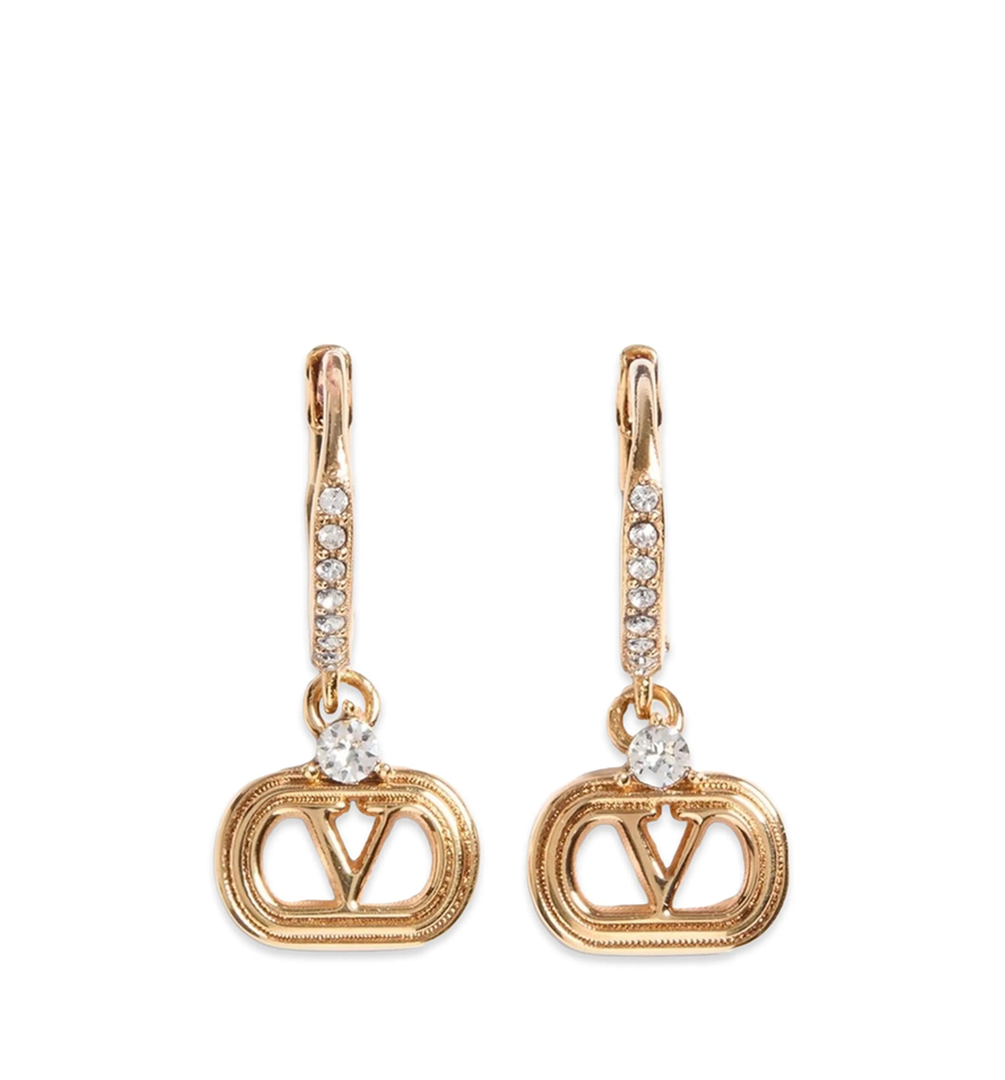 Ovalette Metal And Swarovski® Crystal Earrings