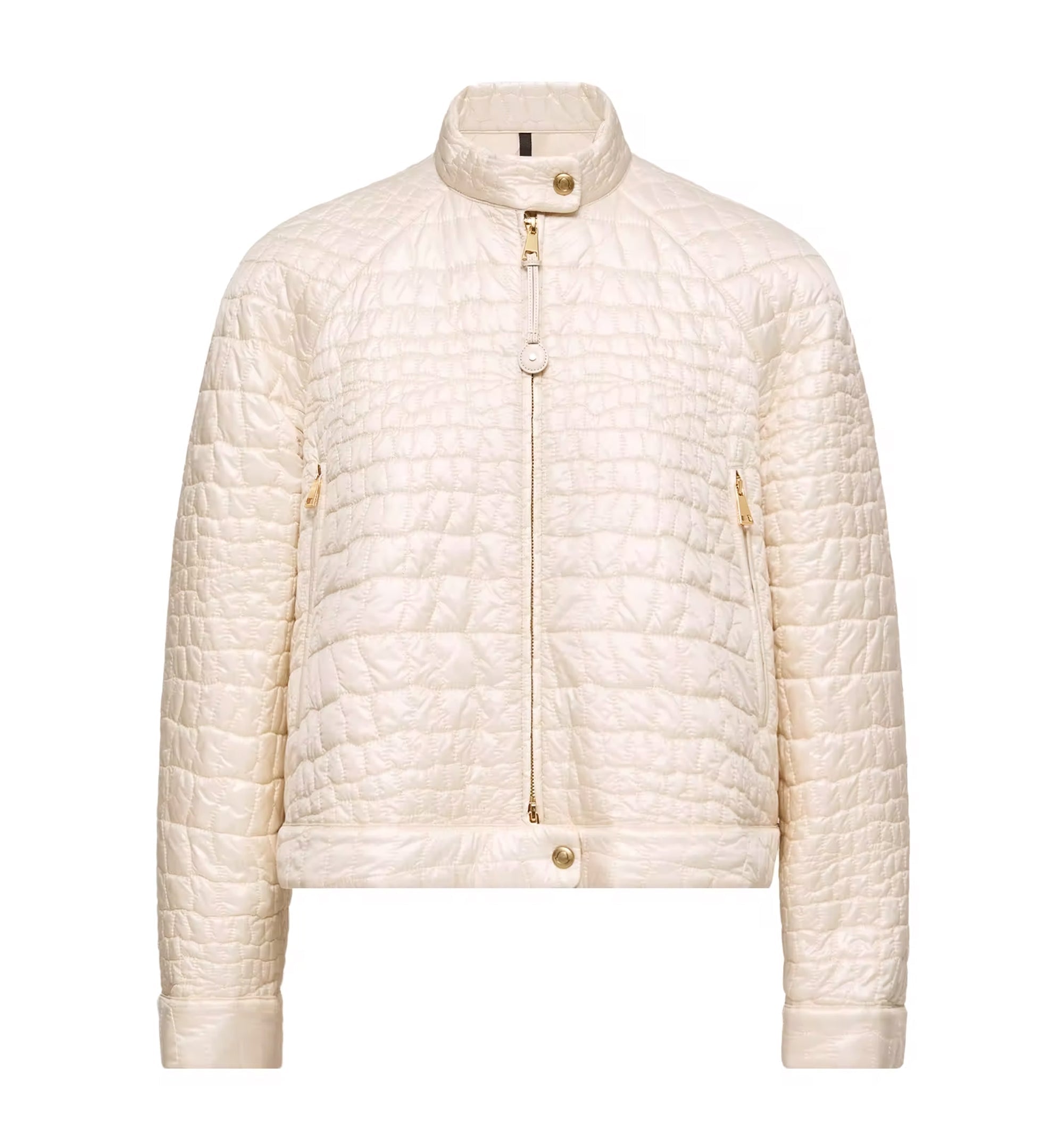 Aubrieta Geometric-Quilted Short Down Jacket