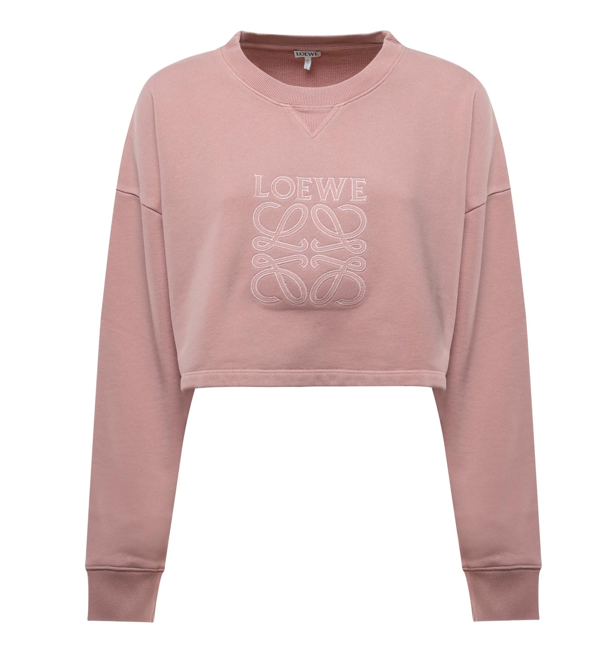 Cropped Sweatshirt in Loopback Cotton