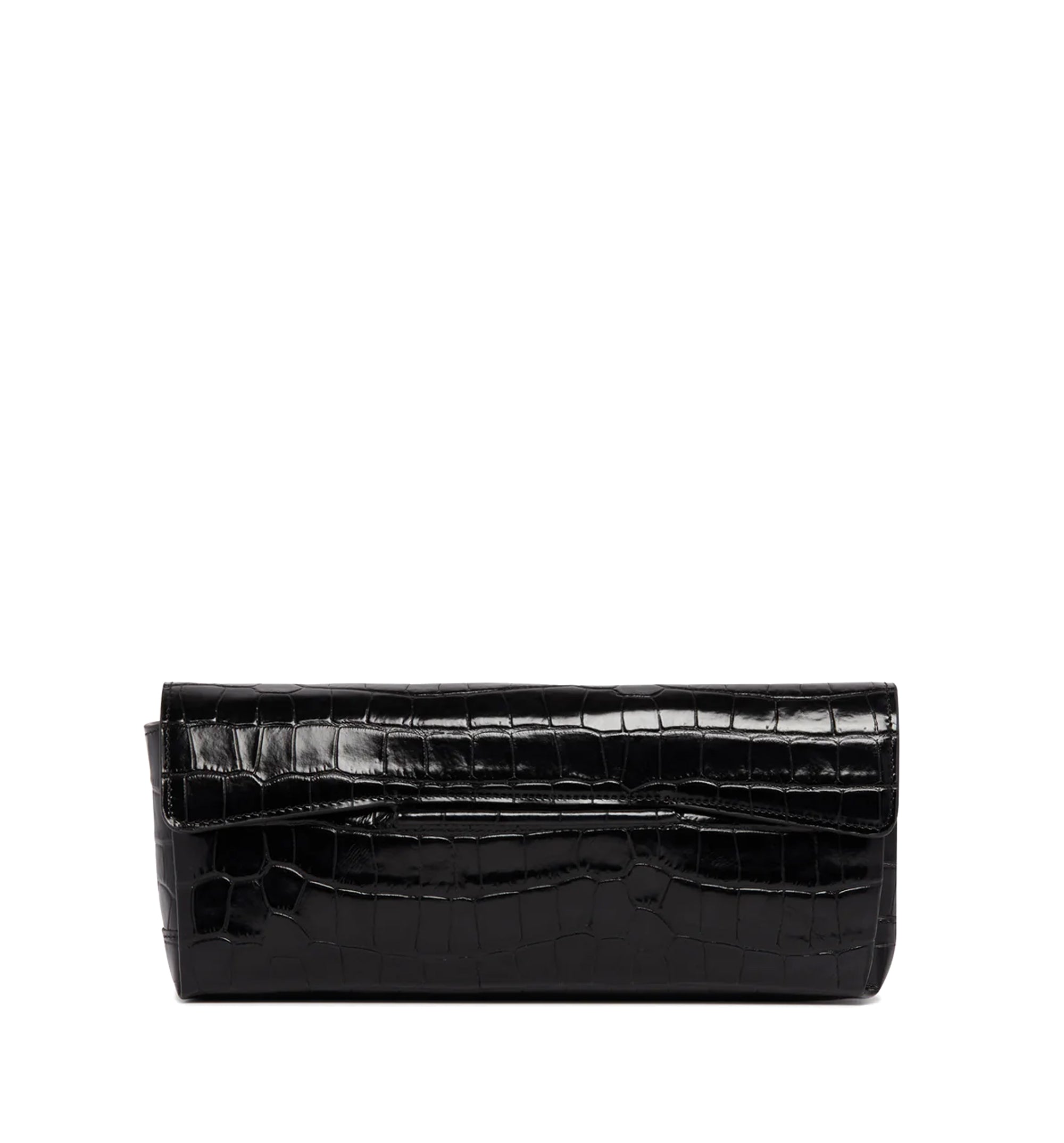 Soft Croco-Embossed T-Clutch