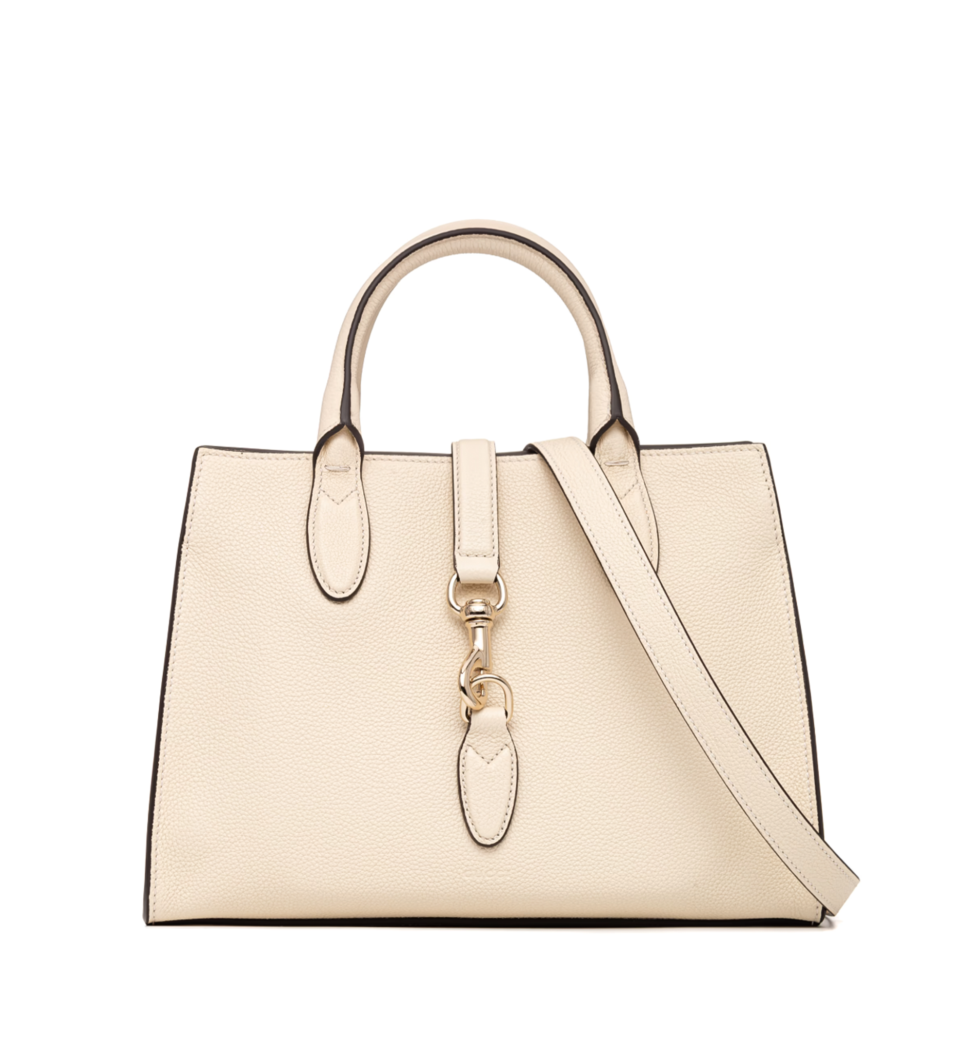 Jackie Medium Tote Bag in Grained Leather