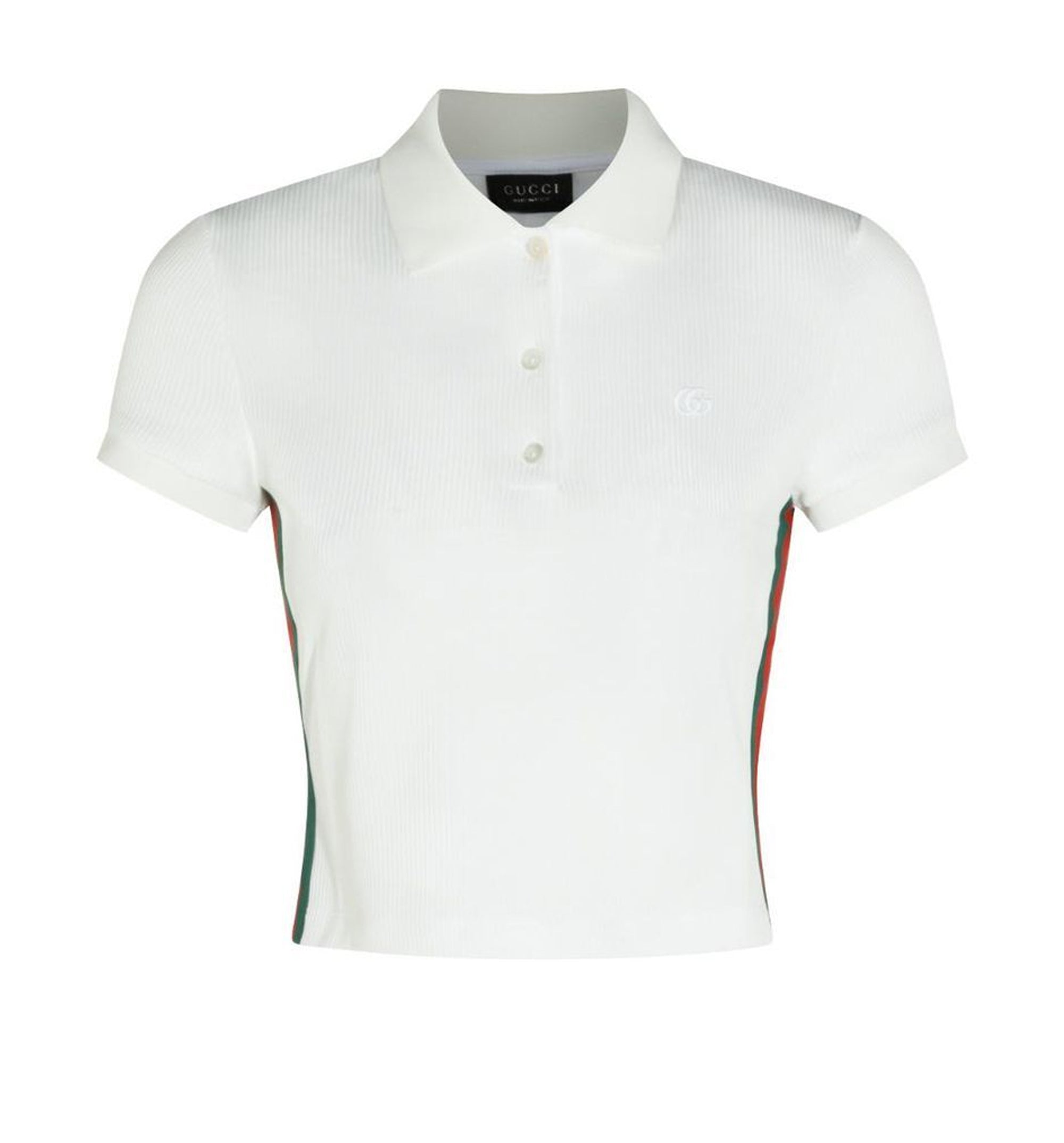 Rib cotton jersey polo shirt with Web