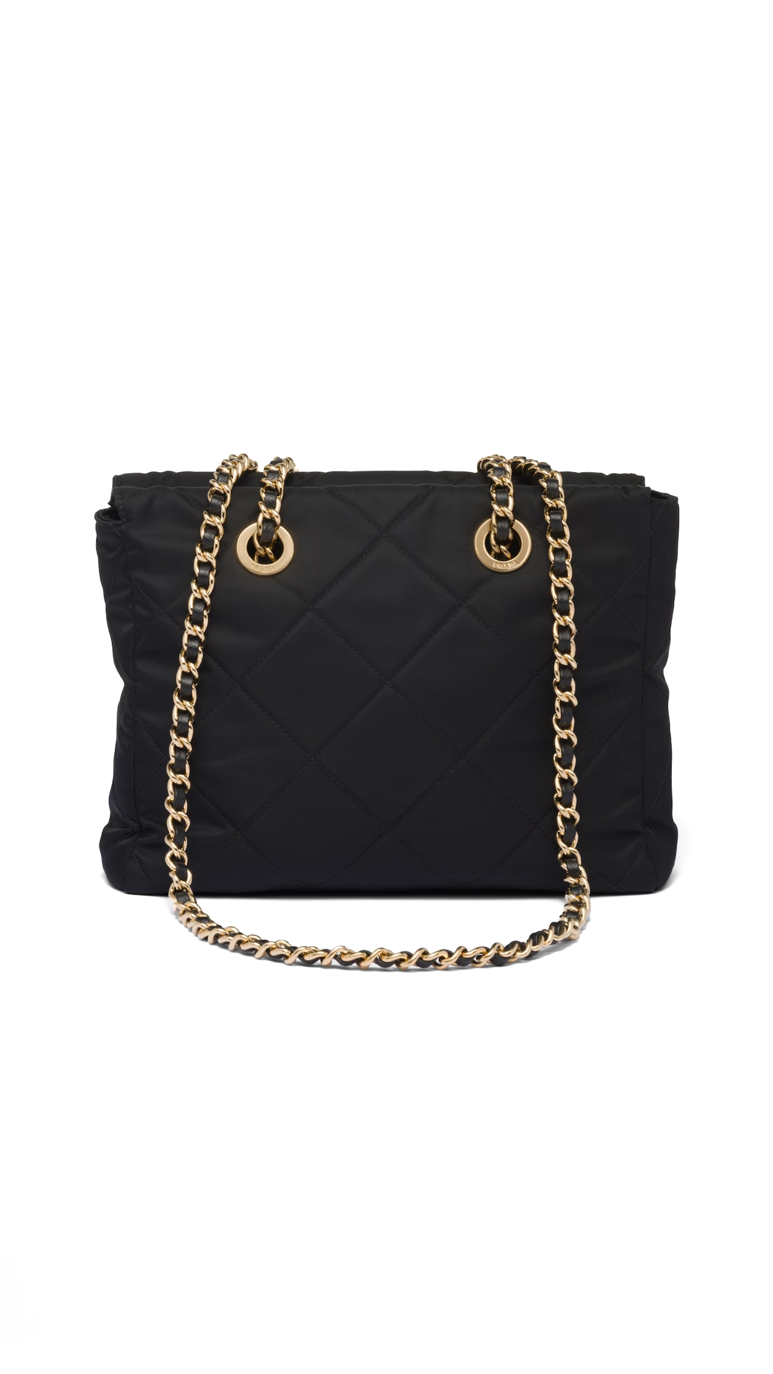 Re-nylon Quilted Tote Bag - Black