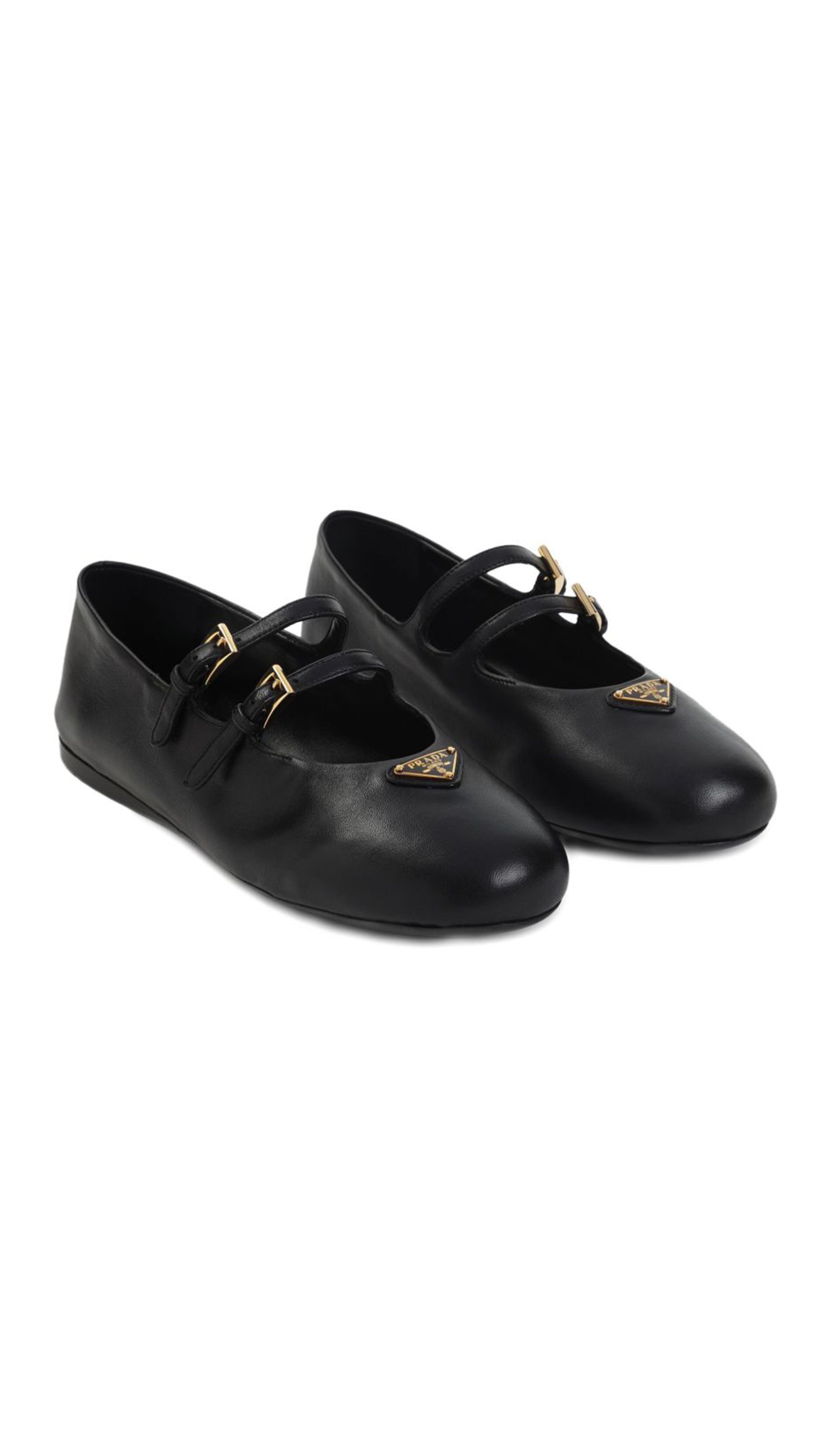 Nappa Leather Ballerinas - Black