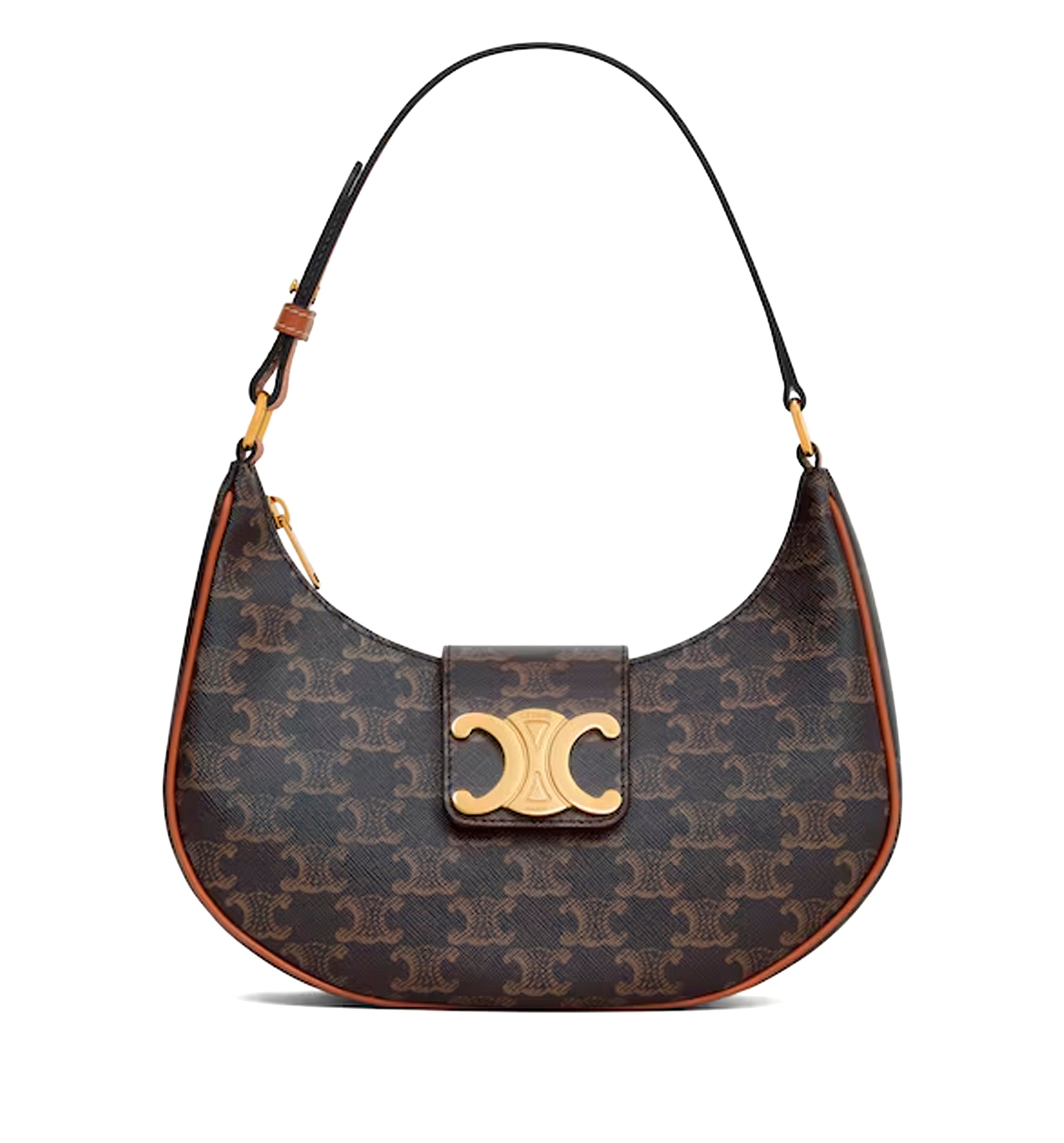 Medium Ava Triomphe Bag In Triomphe Canvas And Calfskin