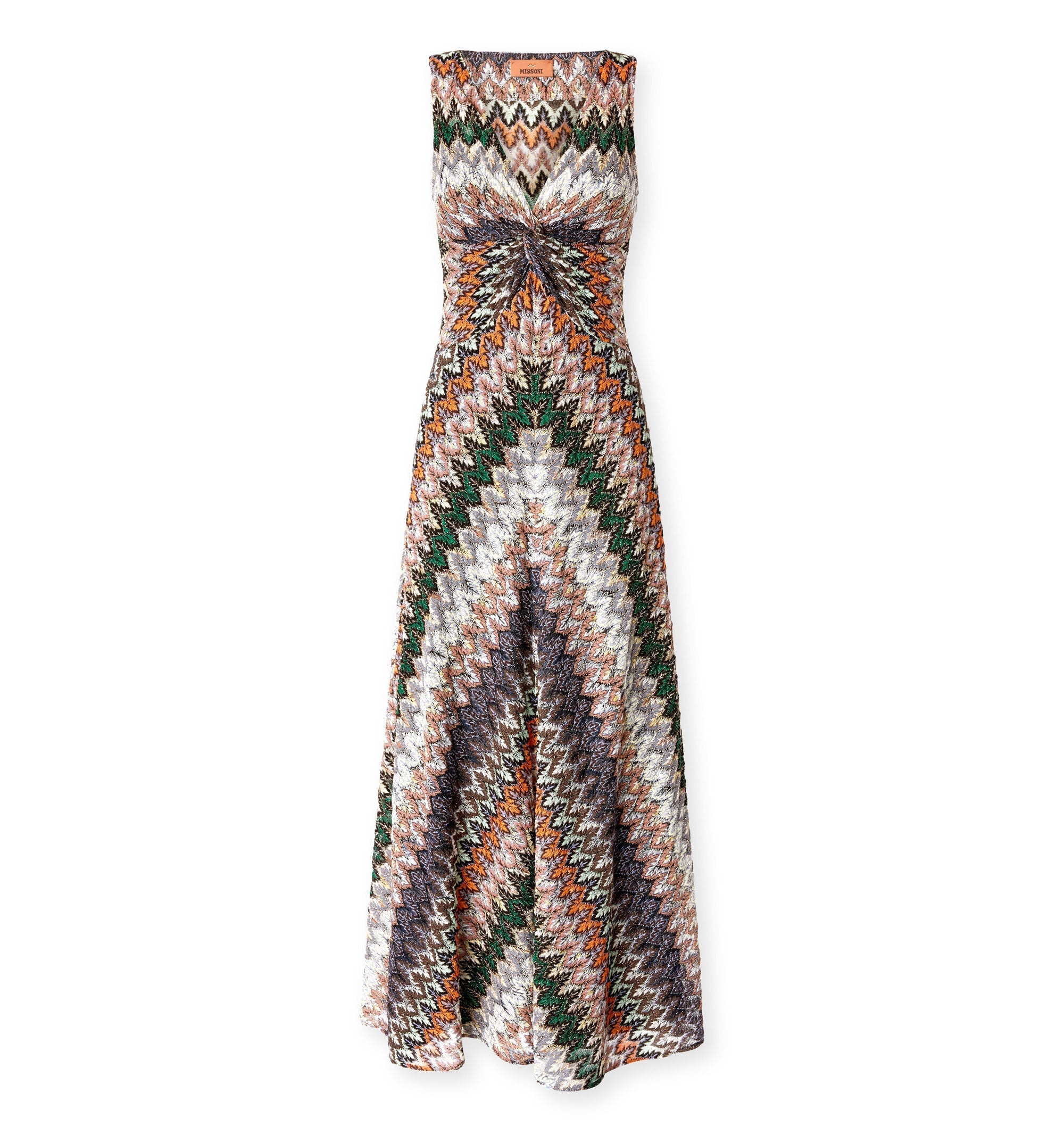 Sleeveless Gown With Tie Neckline