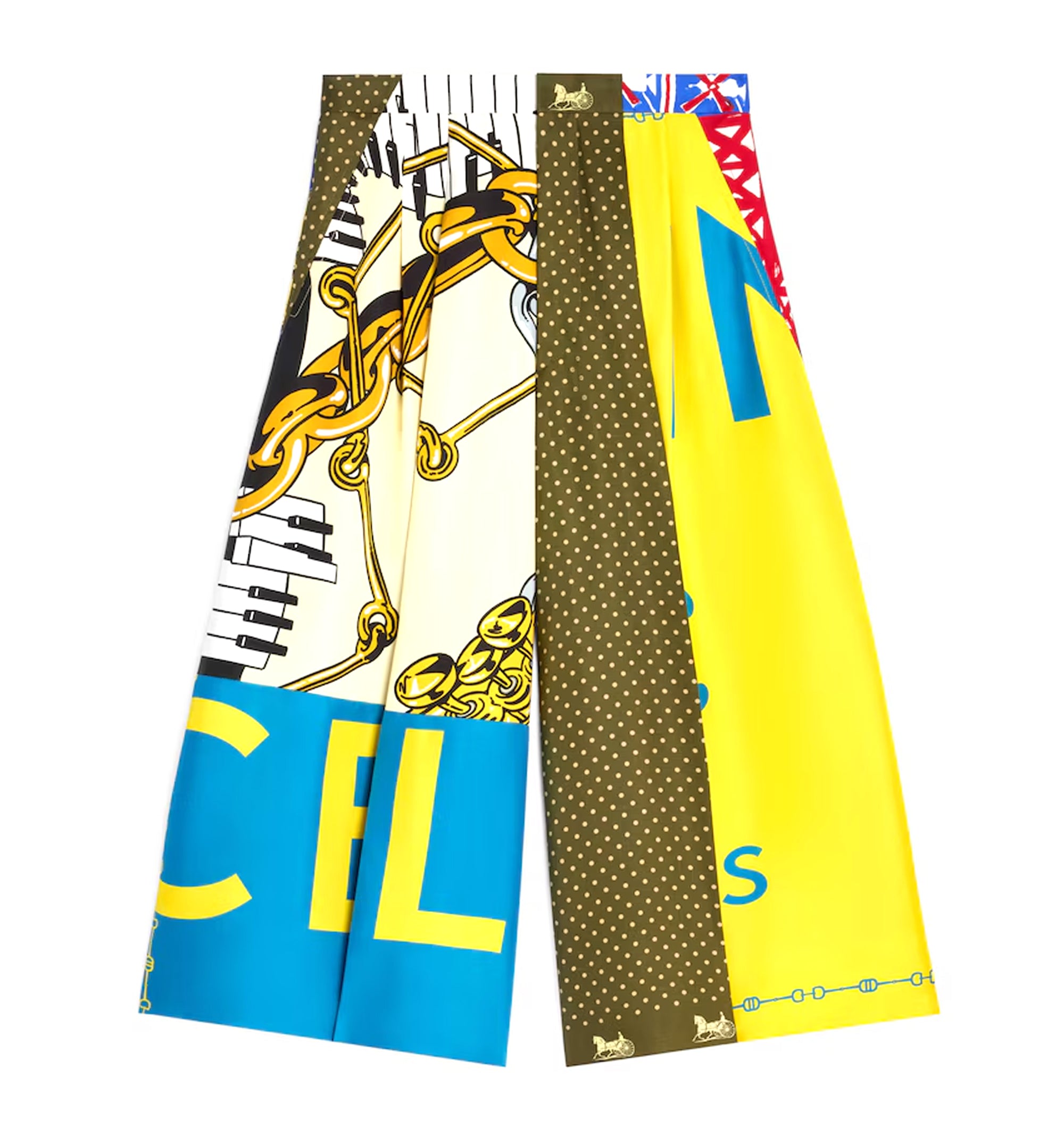 Cropped Trousers In Silk Twill