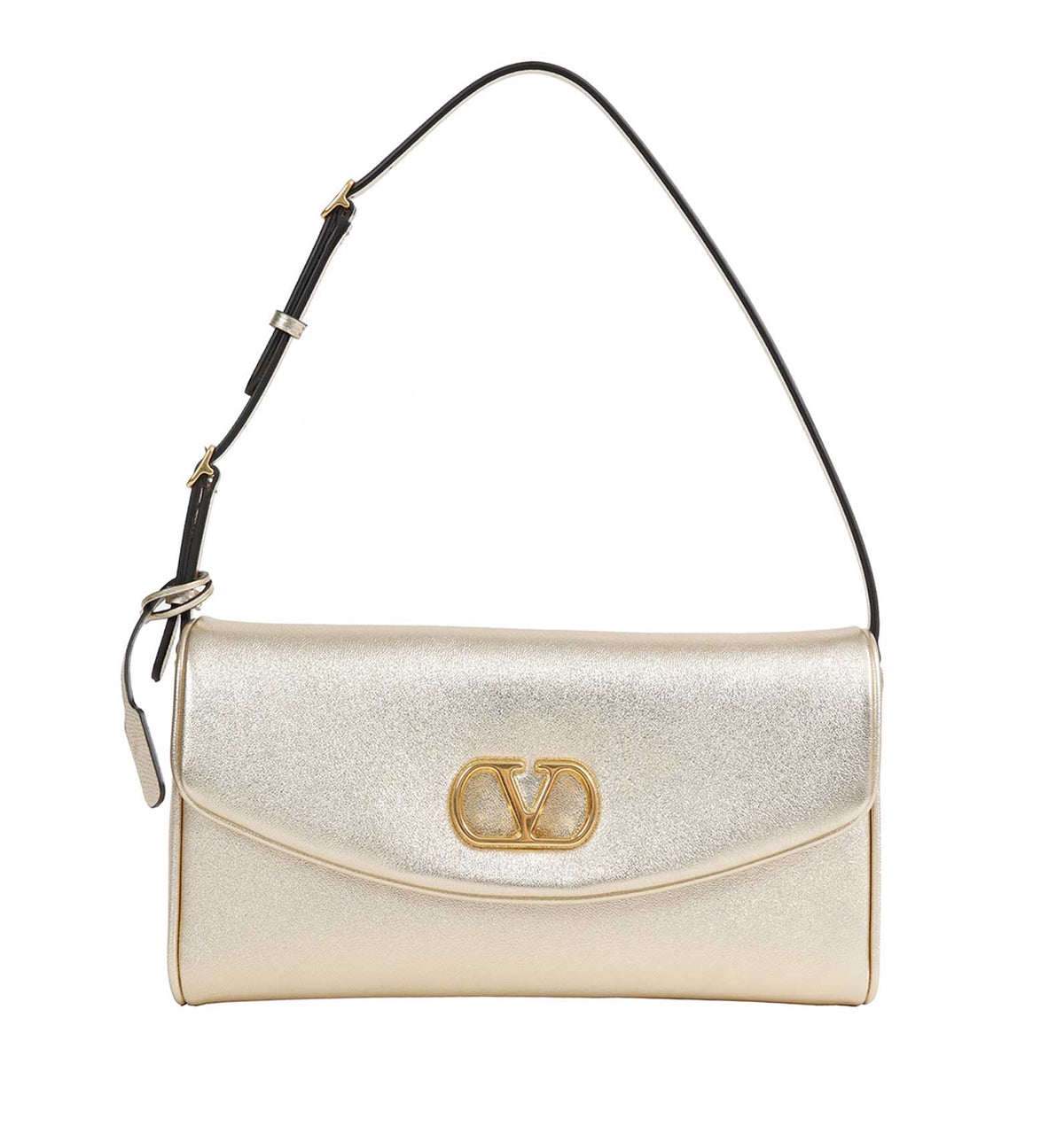 Valentino Garavani Devain Small Shoulder Bag In Laminated Nappa Leather