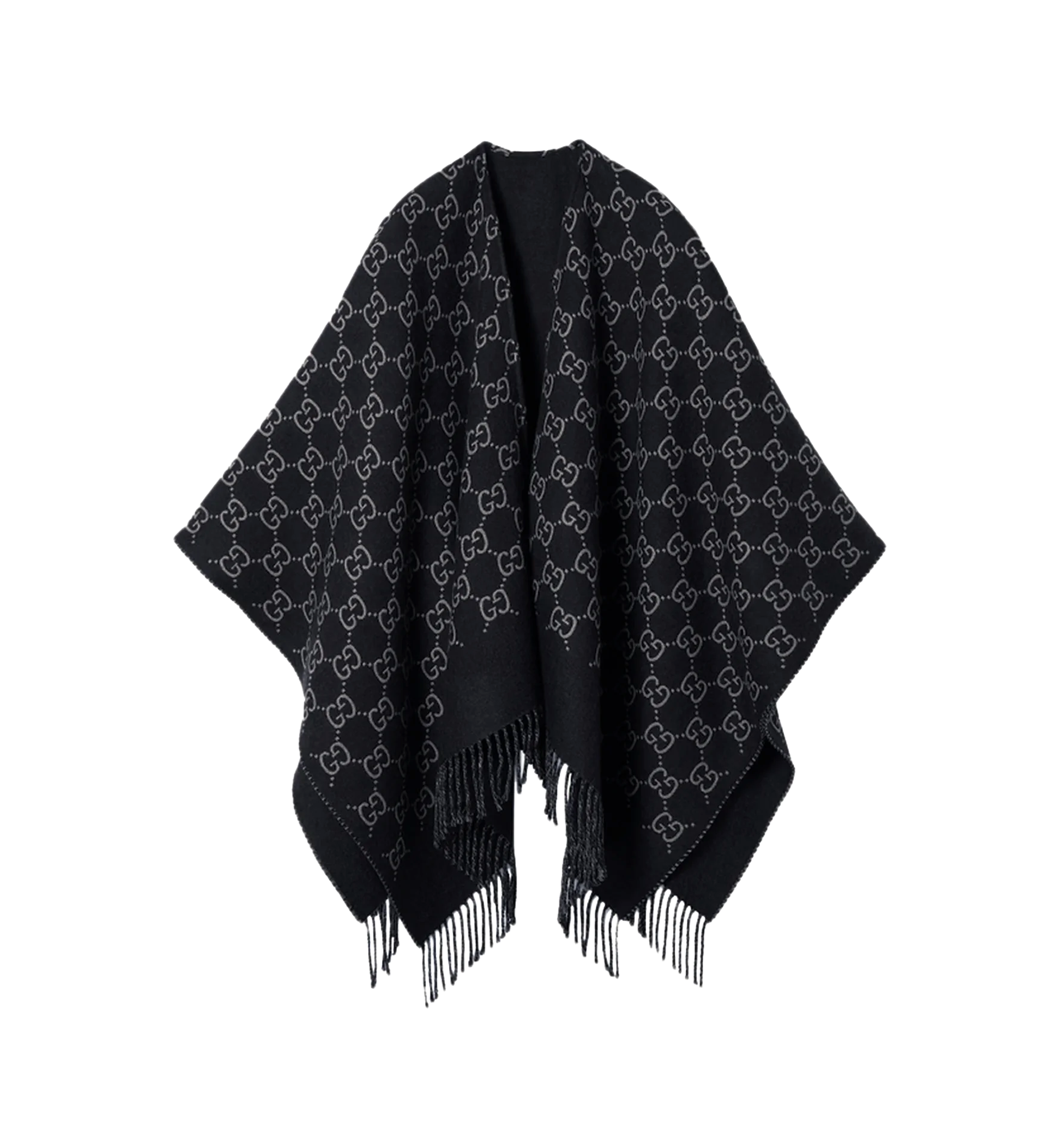 GG Wool Jacquard Cape