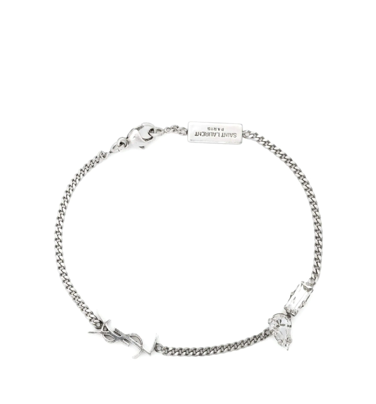 CASSANDRE charm bracelet in metal and rhinestone