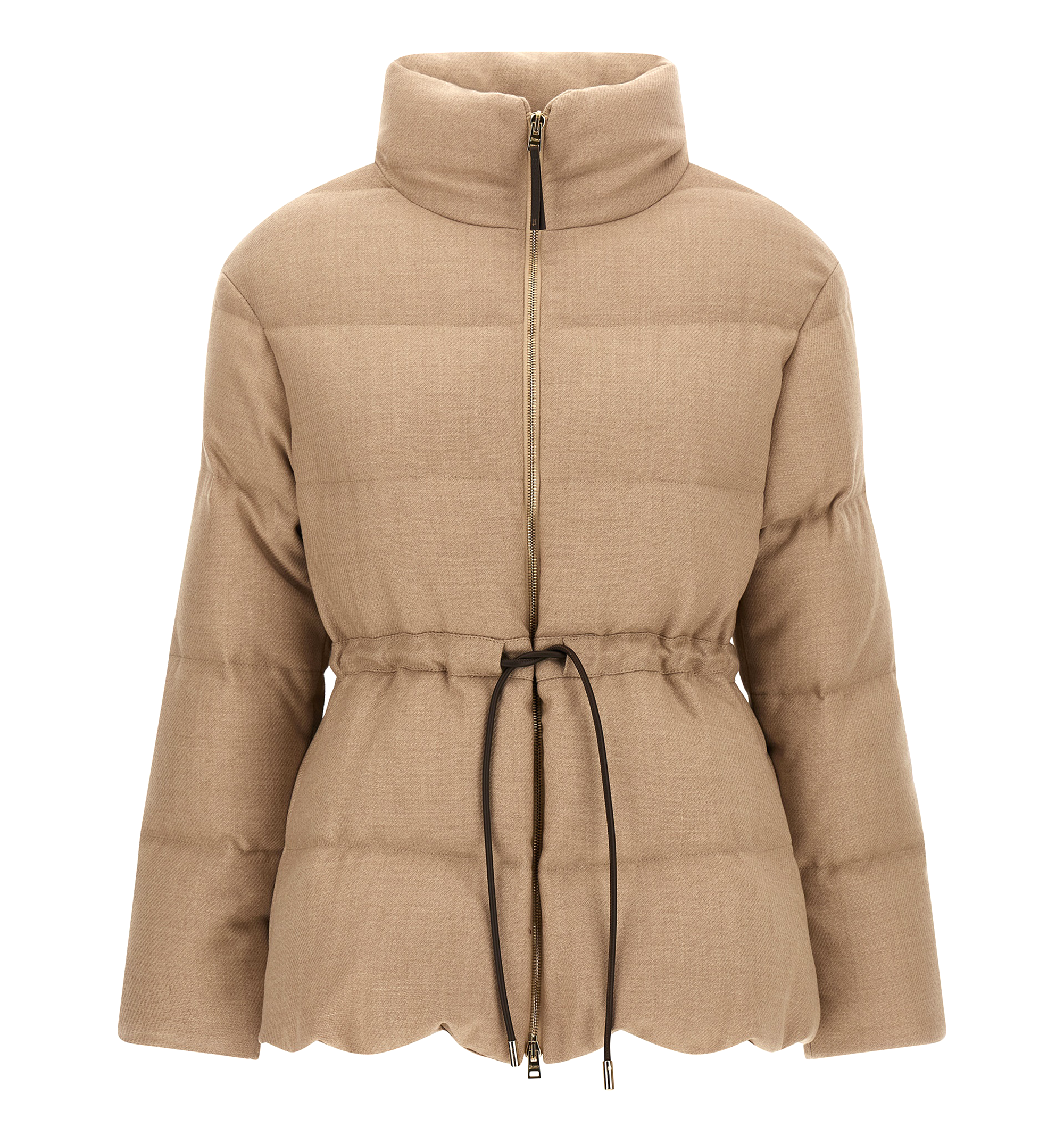 Wool and silk down jacket
