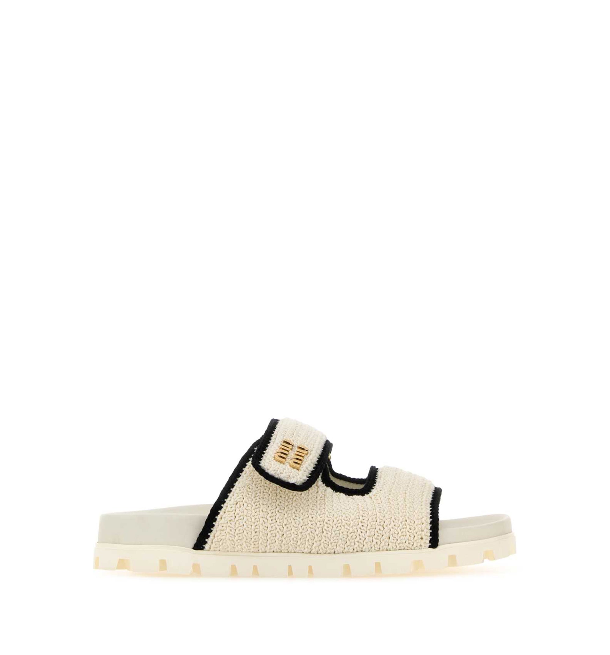 Logo Raffia Sandals