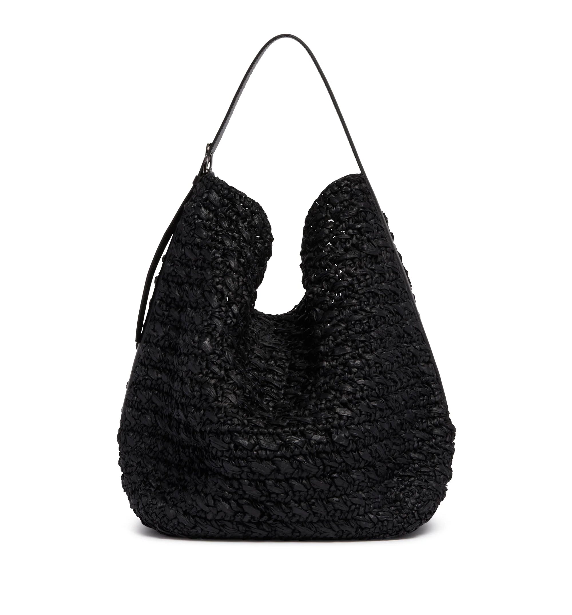 Belted Paper Raffia Tote