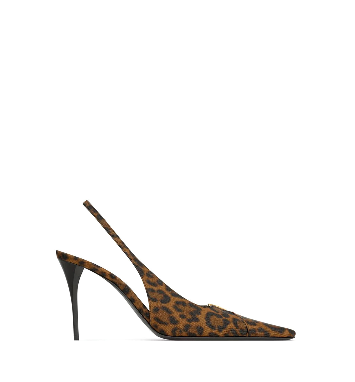 Babylone Breteuil Slingback Pumps In Leopard Grosgrain