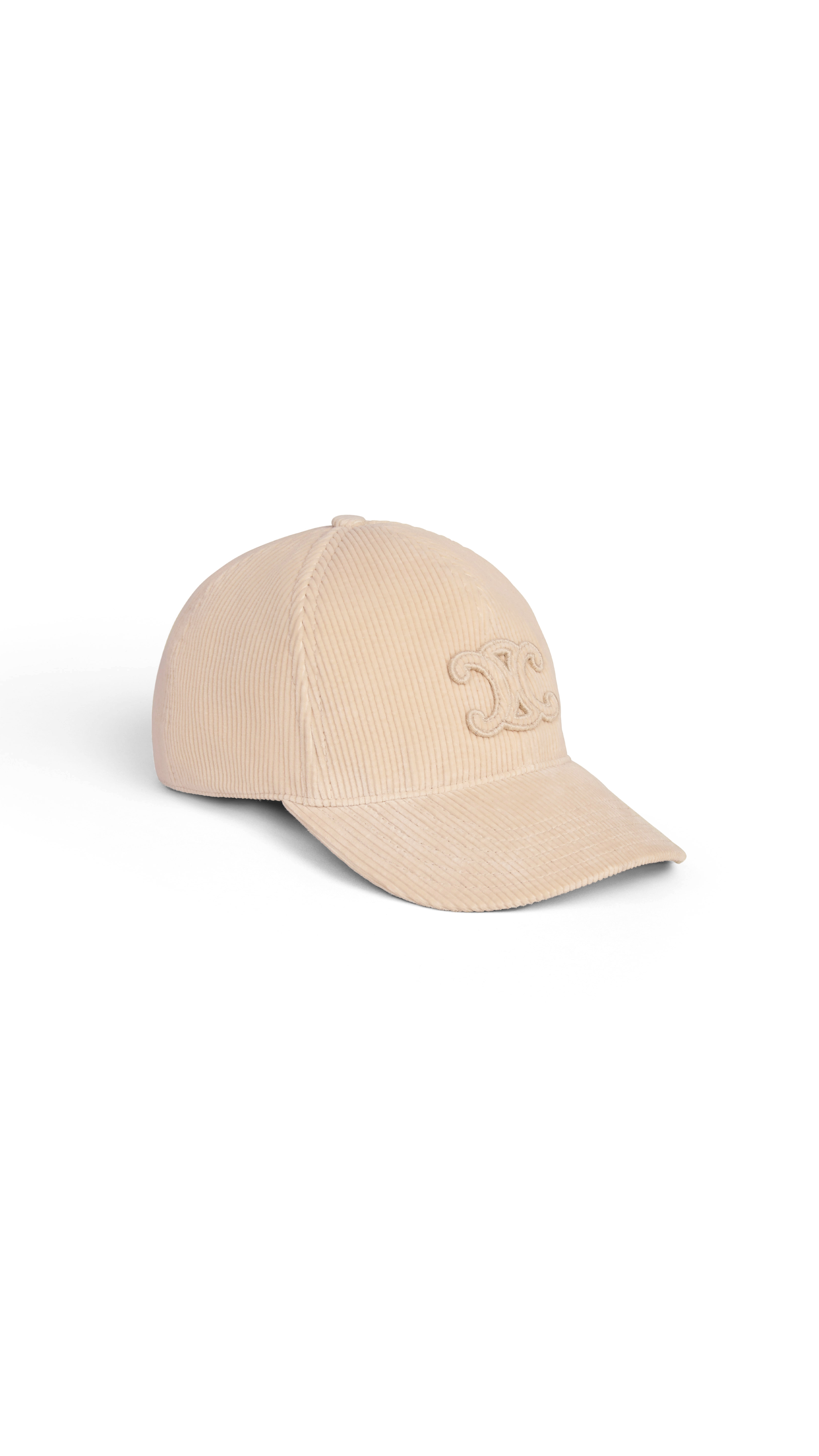 Triomphe Baseball Cap in Corduroy - Beige