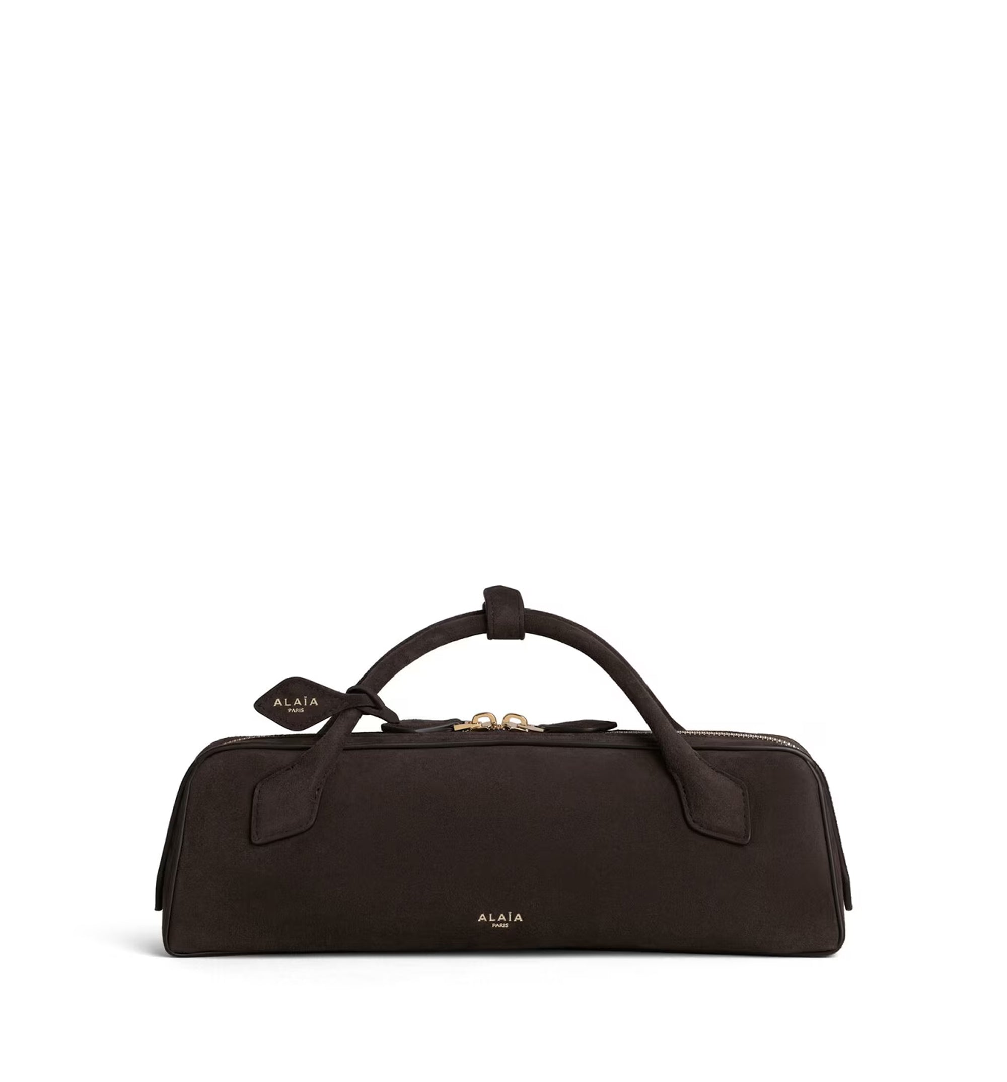 Teckel Clutch suede handbag