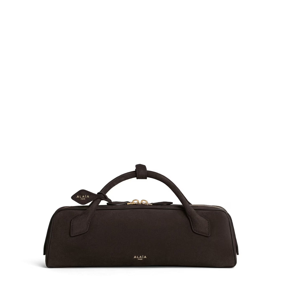 Teckel Clutch suede handbag