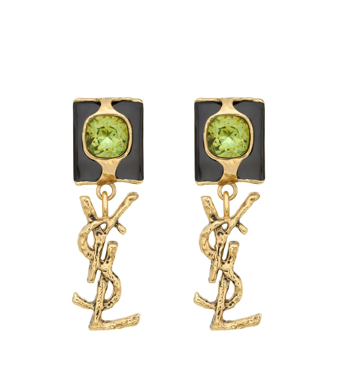 CASSANDRE pendant earrings in glass and enamel