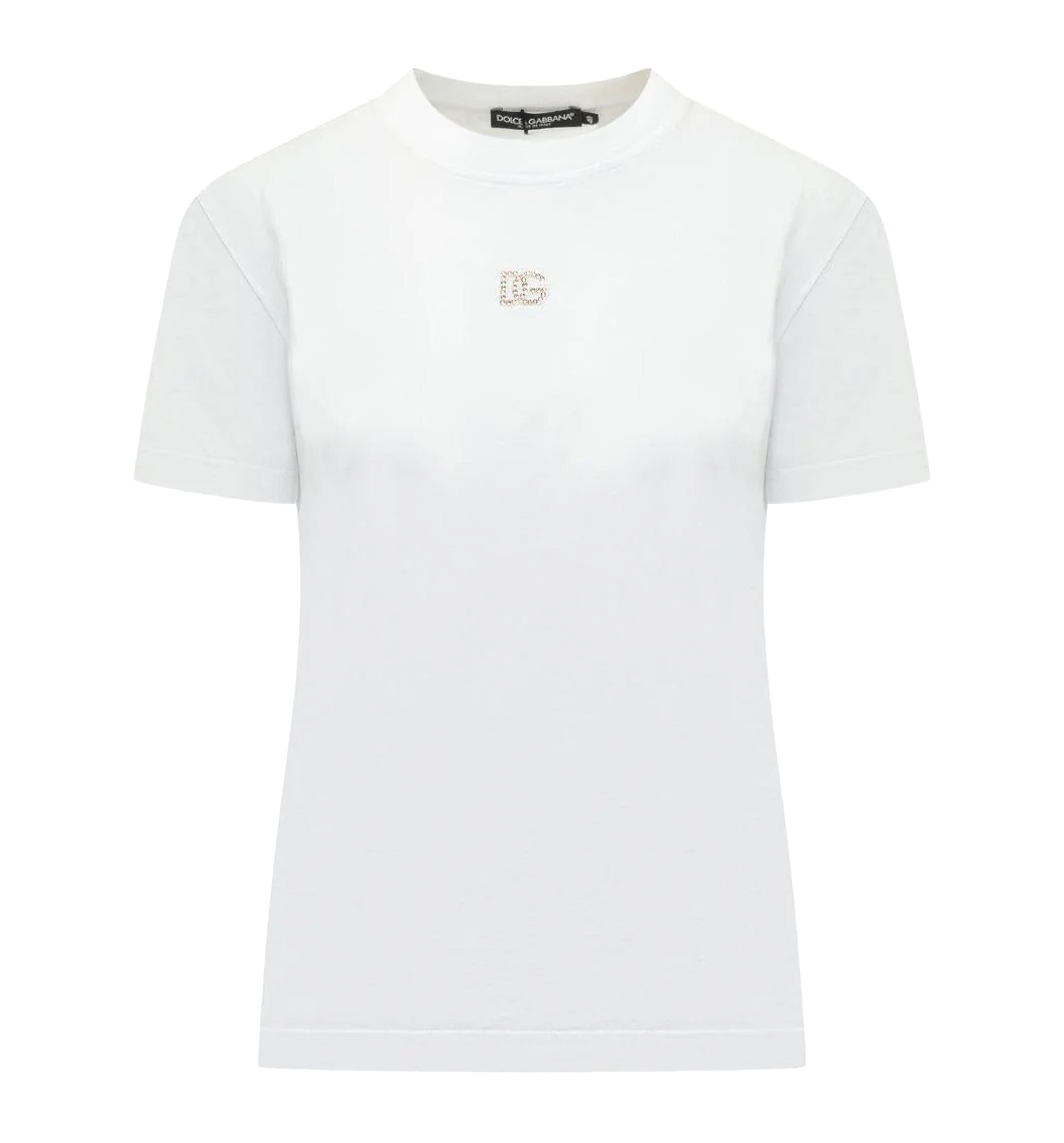 Cotton T-Shirt With DG Crystal Logo