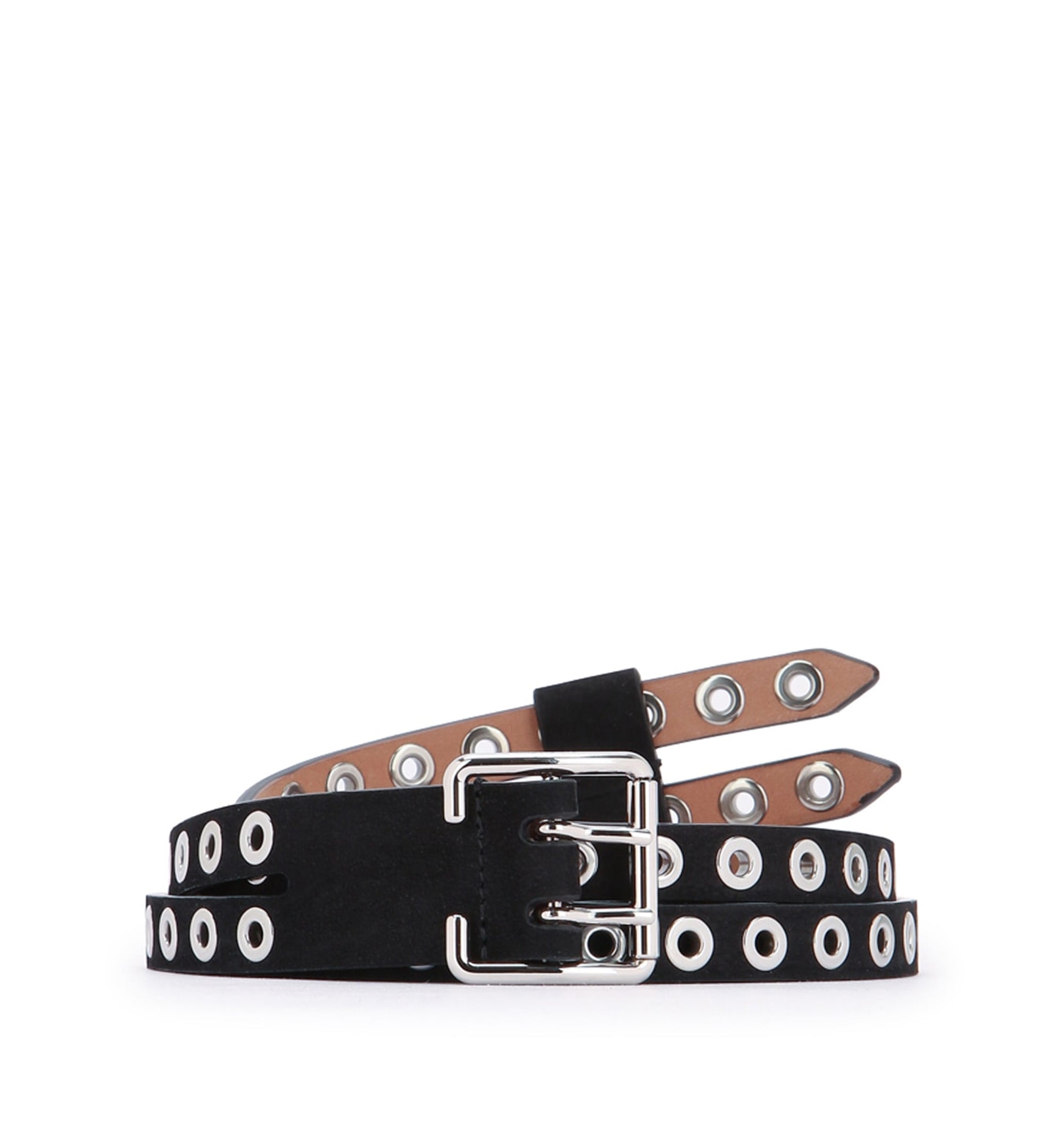 Biker Double Belt In Nubuck