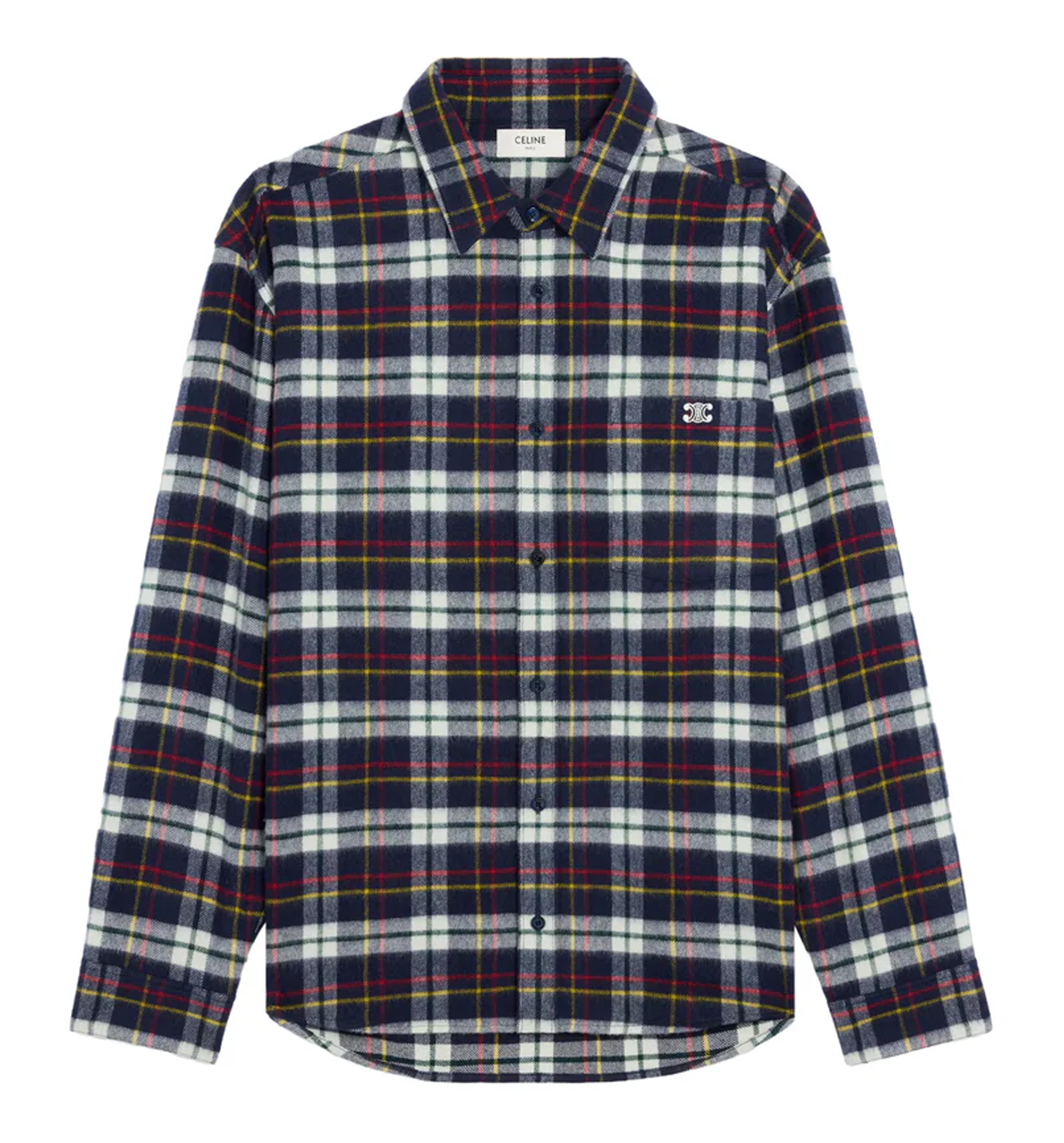 Soft Checked Brushed Wool Shirt - Bleu Blanc Rouge