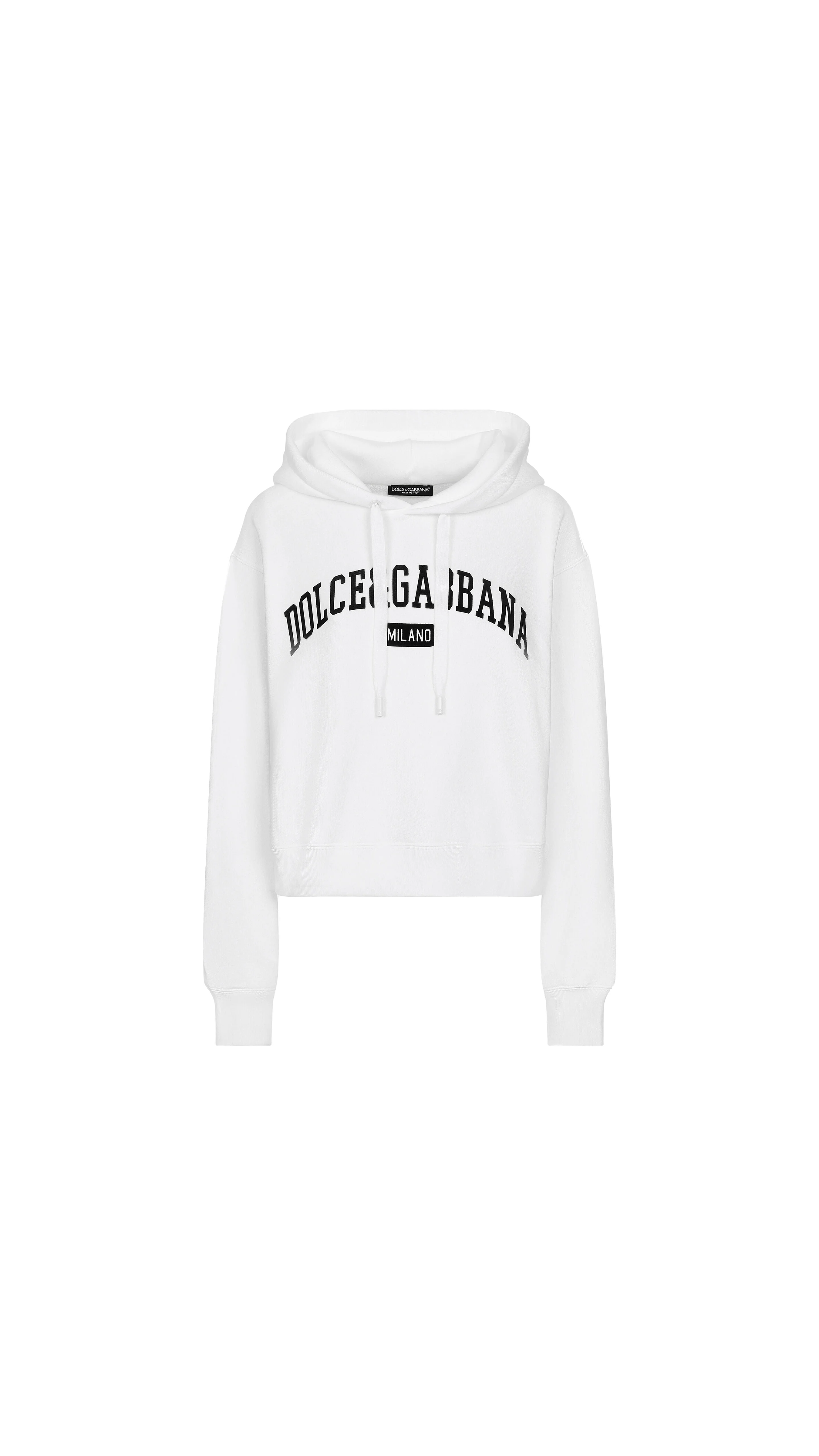 Cotton Jersey Hoodie - White