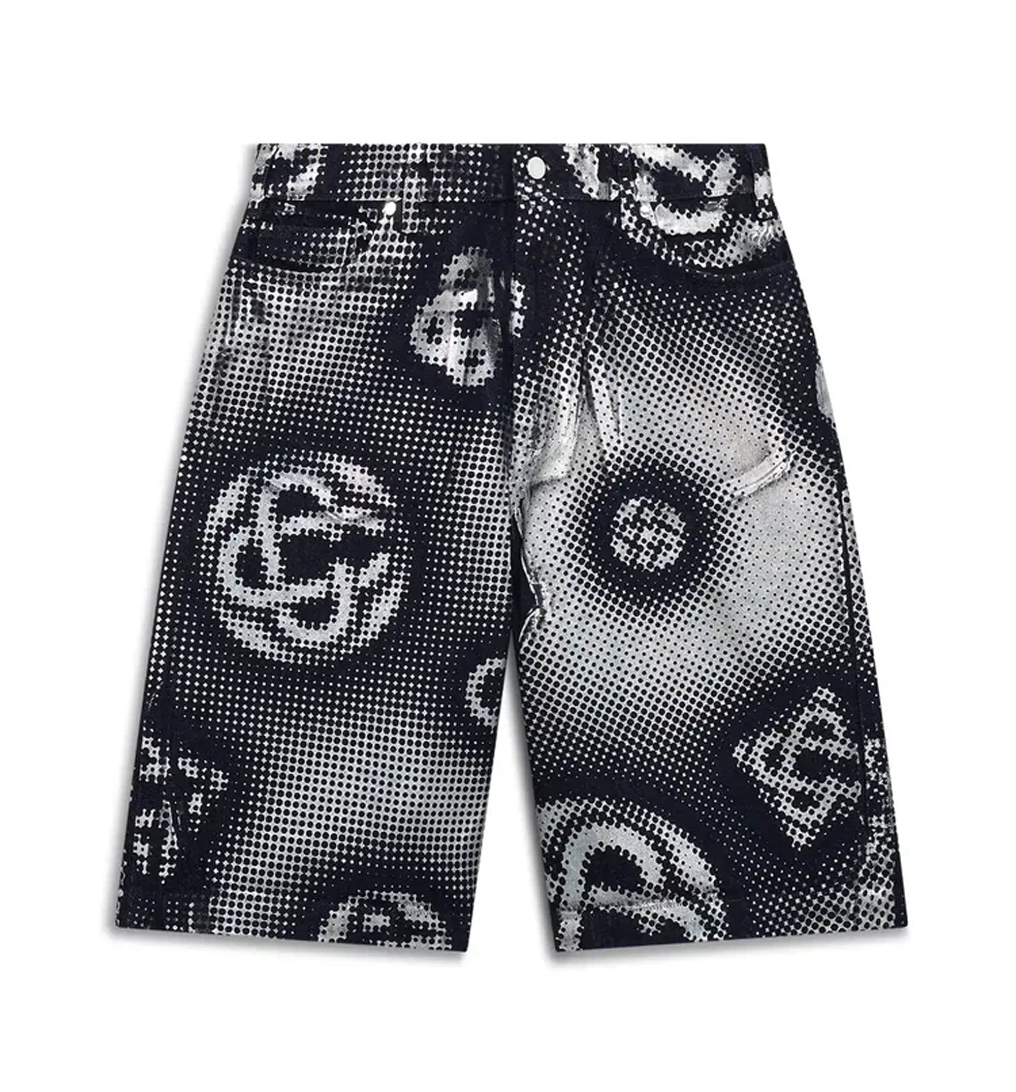 Pearlescent Monogram Denim Shorts