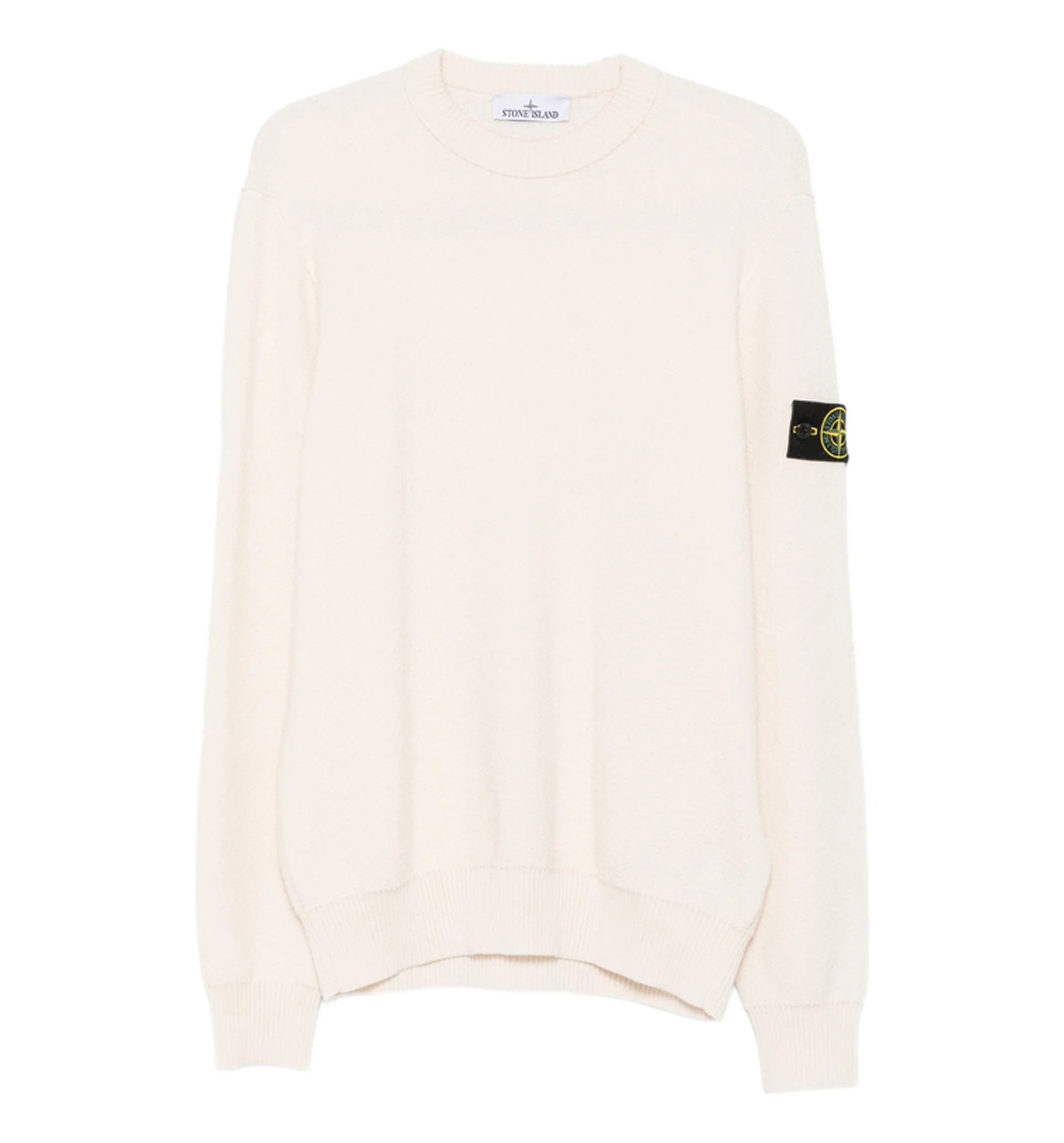 Loose-fit Crewneck Sweater With Ribbed Trims