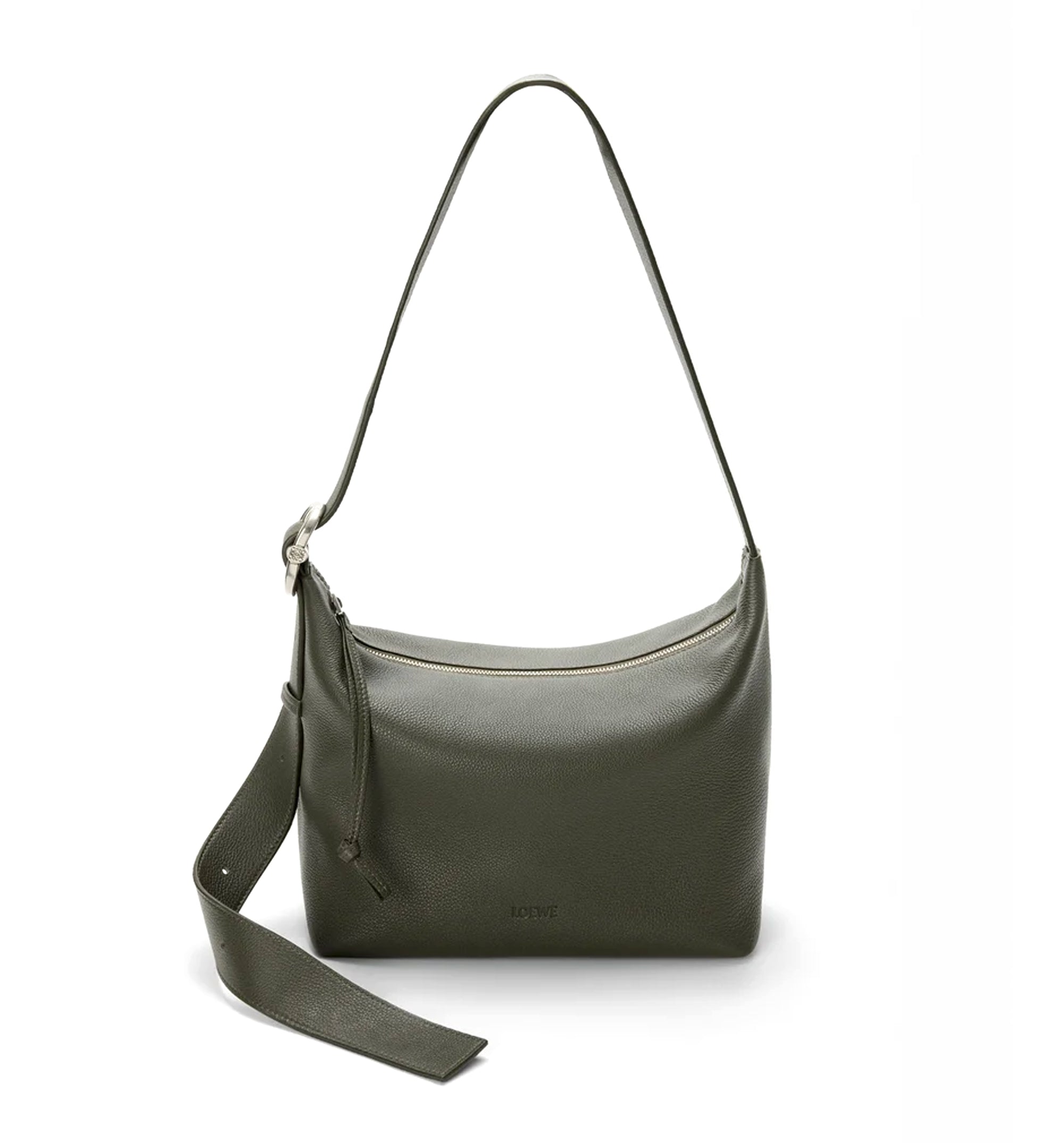 Loop hobo in supple grained calfskin