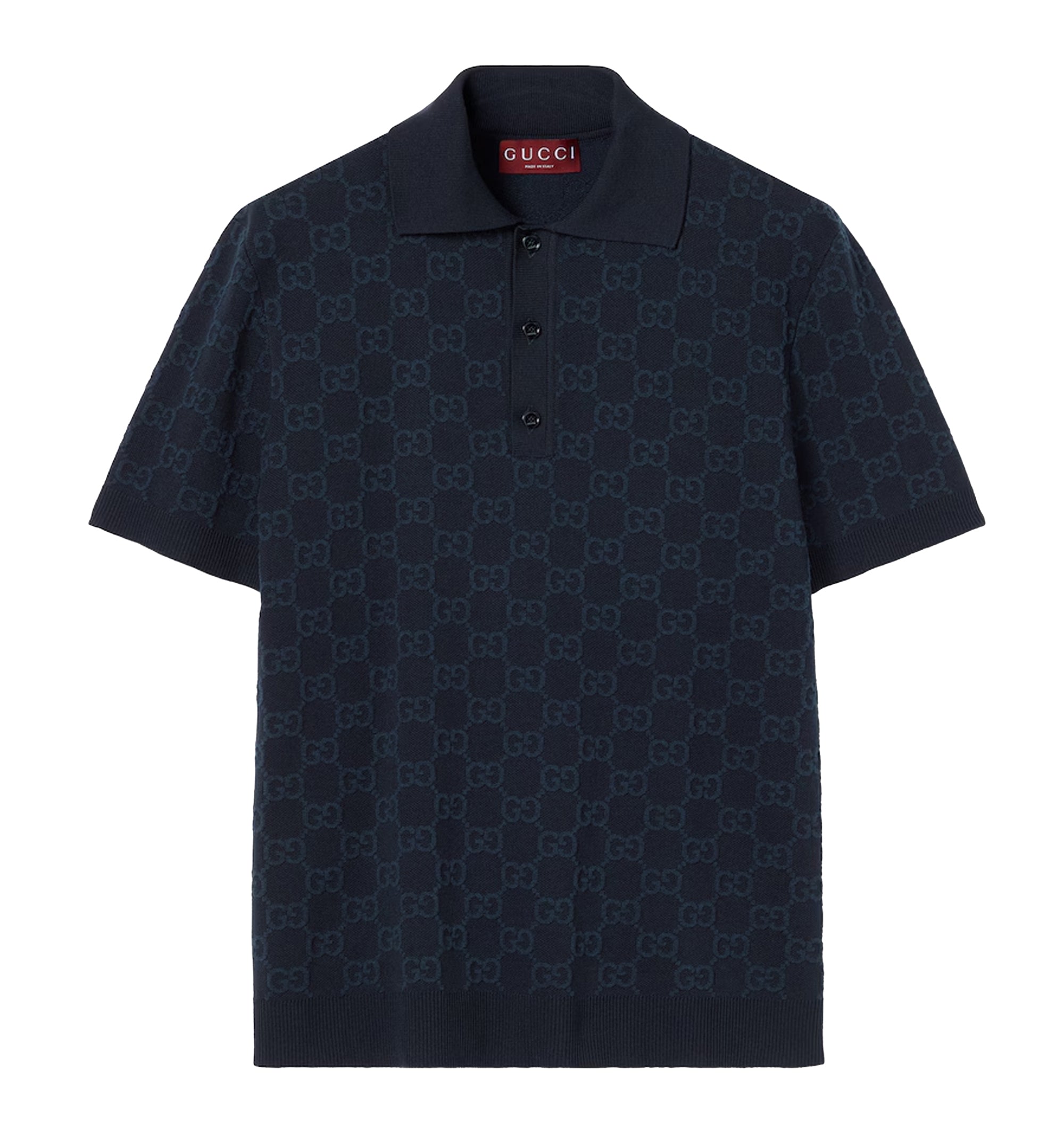 GG Cotton Silk Jacquard Polo Shirt