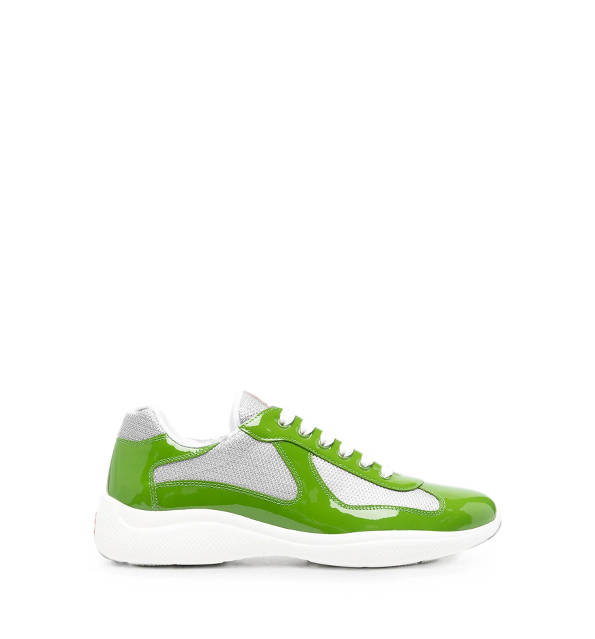 Patent leather and technical fabric Prada America's Cup sneakers