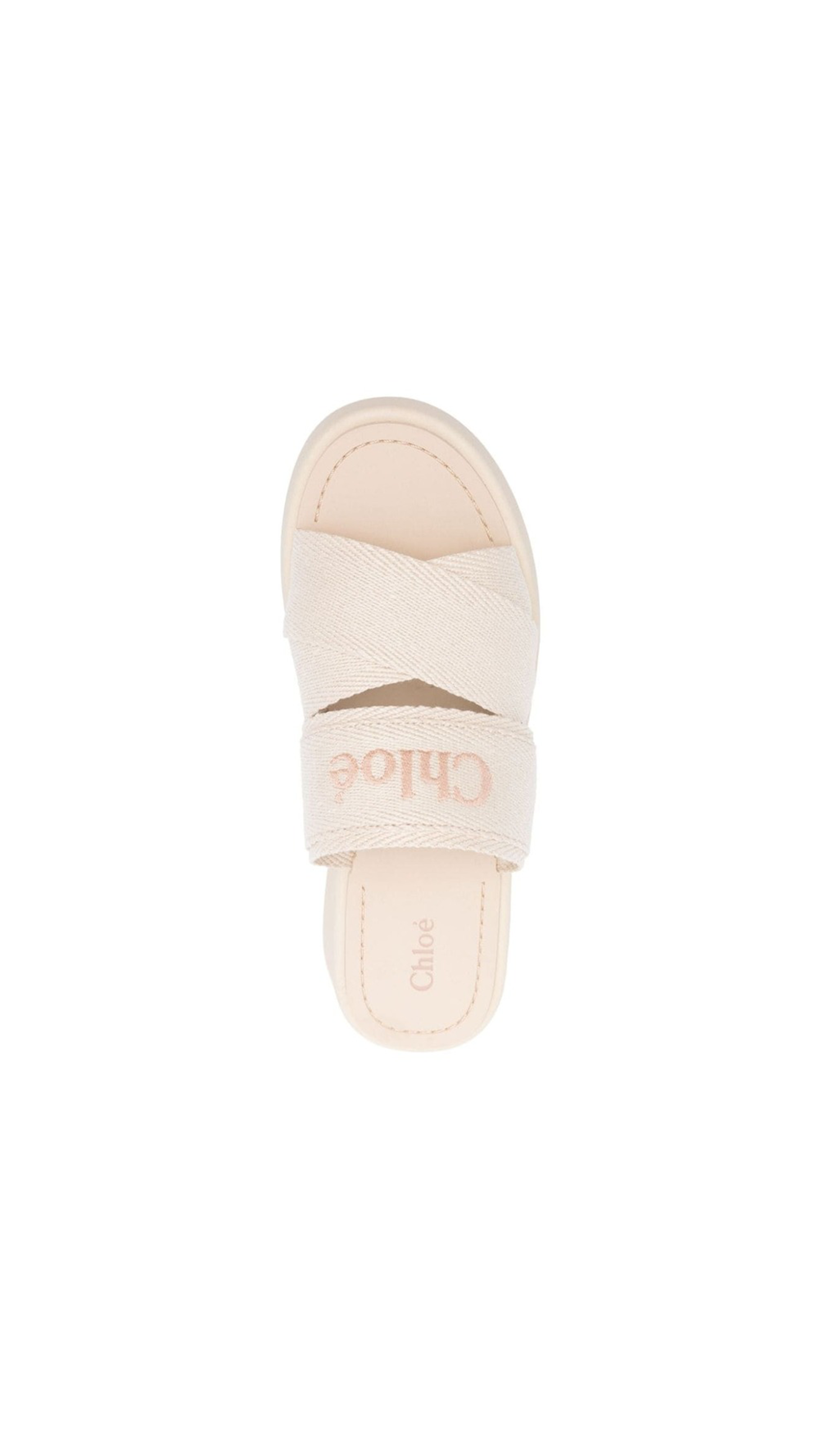 Mila Linen Slides - Light Rose