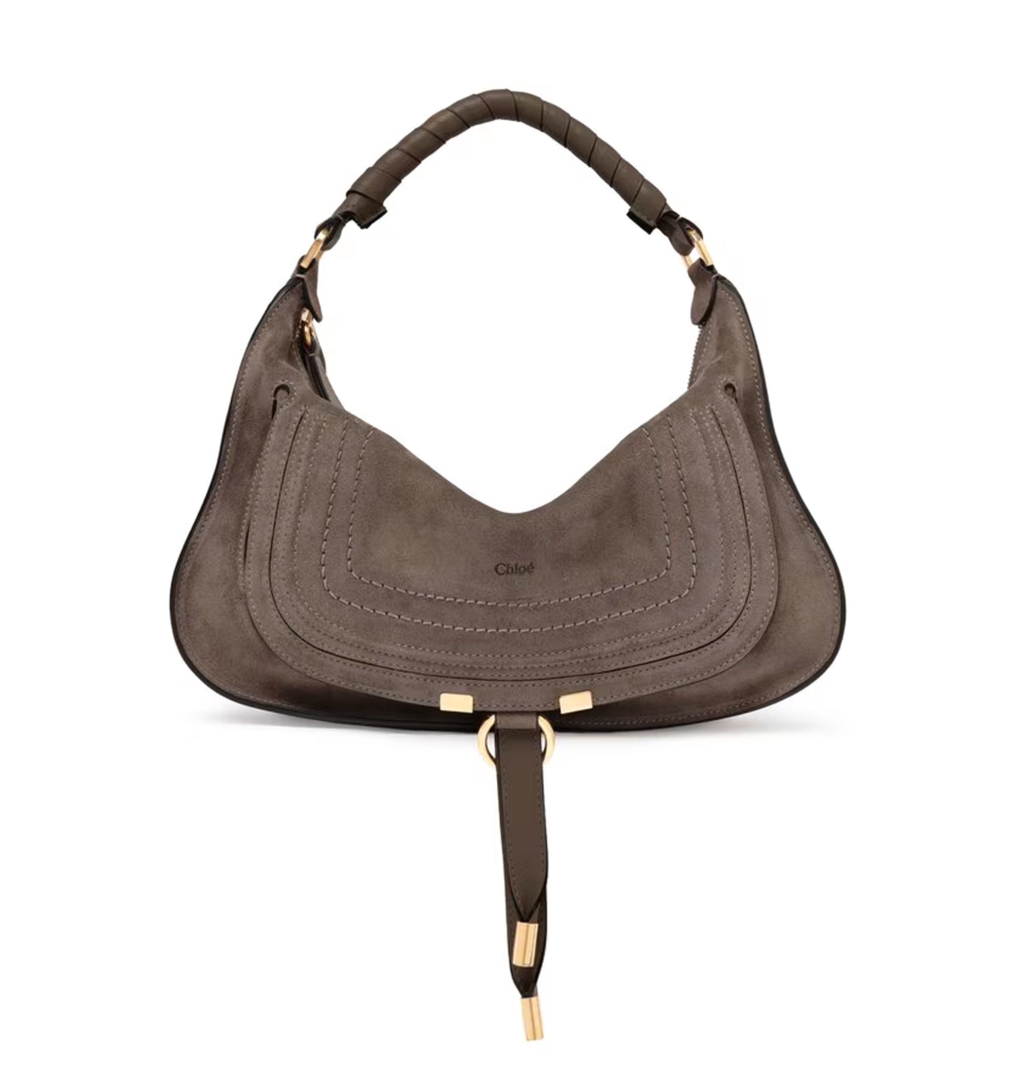 Small Marcie Shoulder Bag In Suede Leather