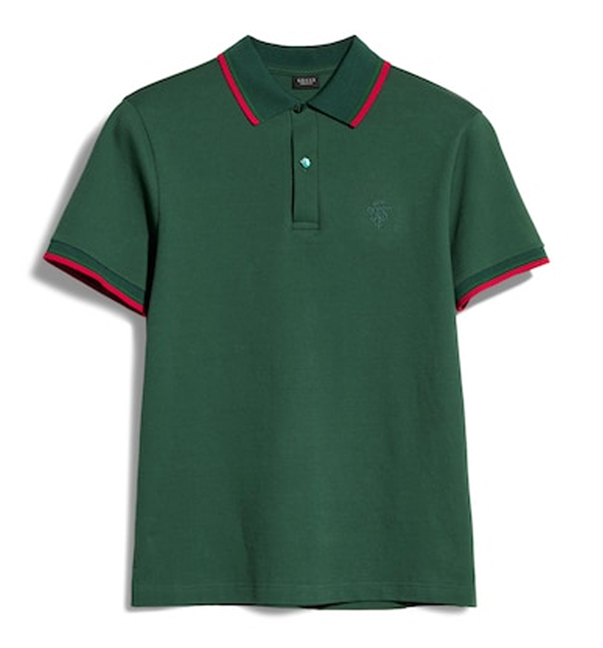 Cotton piquet polo shirt with embroidery