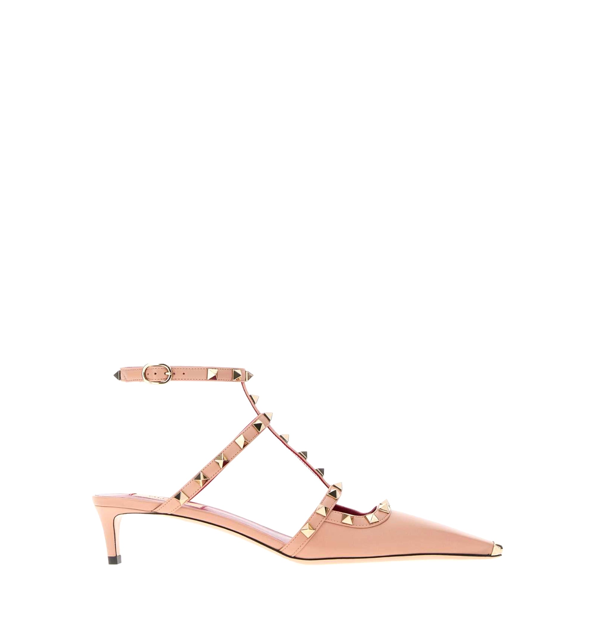 Rockstud Court Shoes In Kid Leather 40Mm