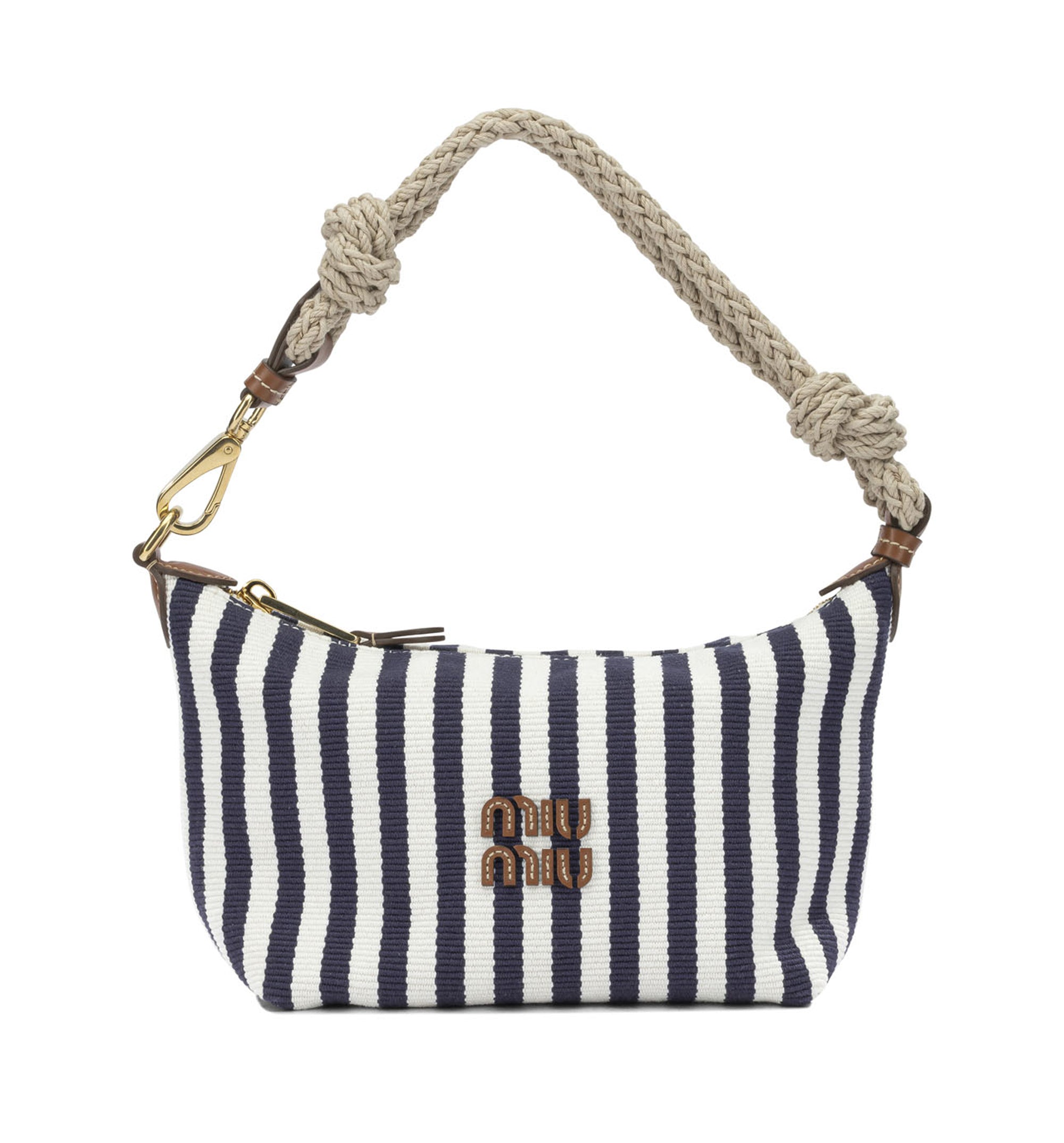 Cotton And Leather Pouch