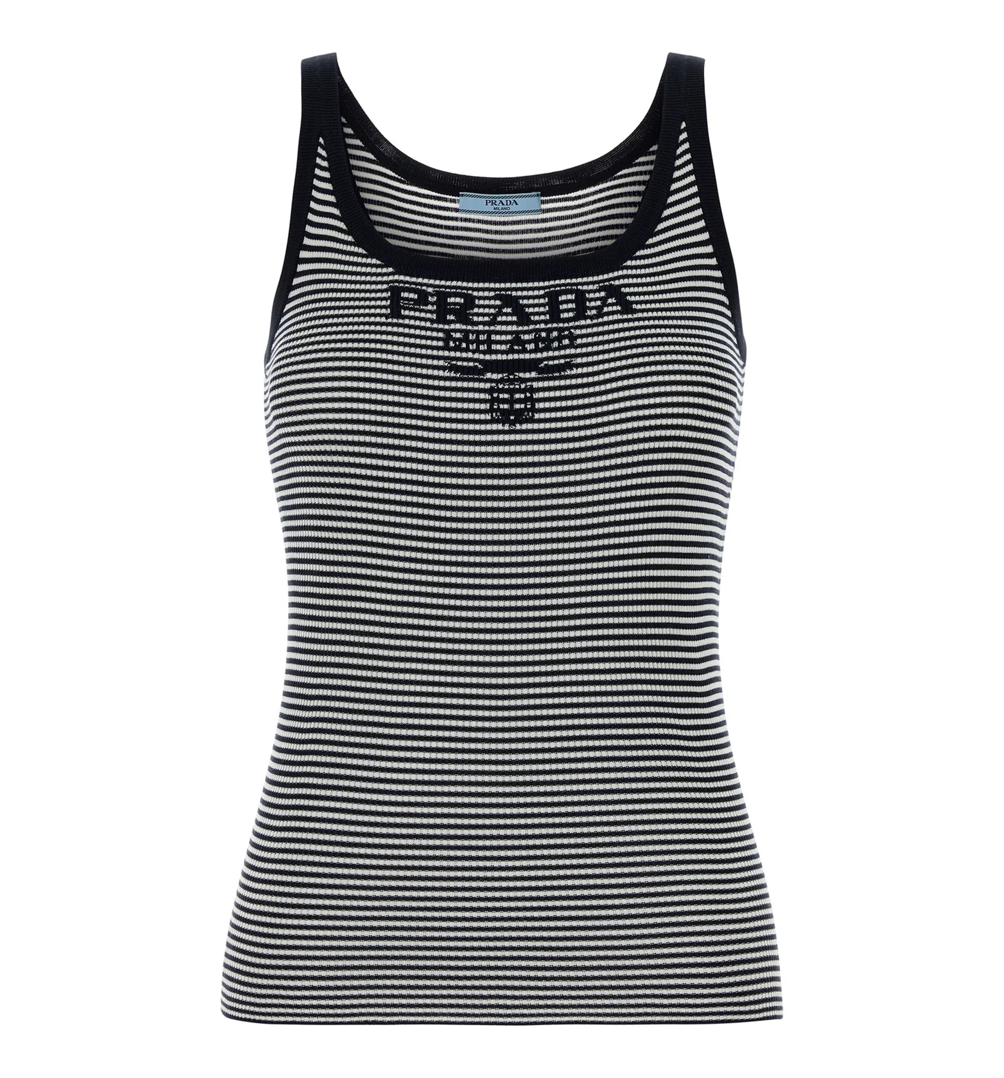 Embroidered Silk Tank Top