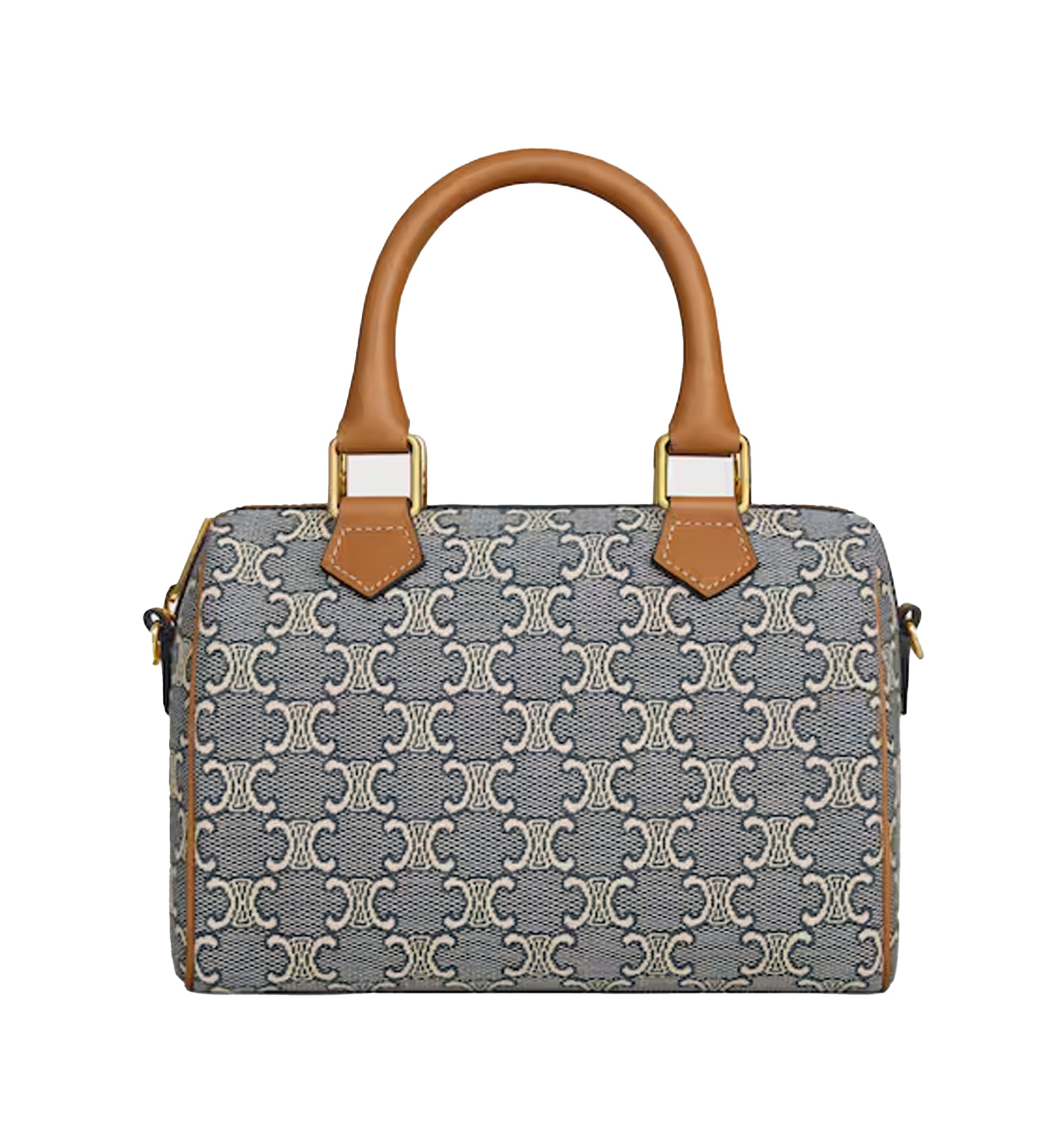 Small Boston in Triomphe Jacquard and Calfskin
