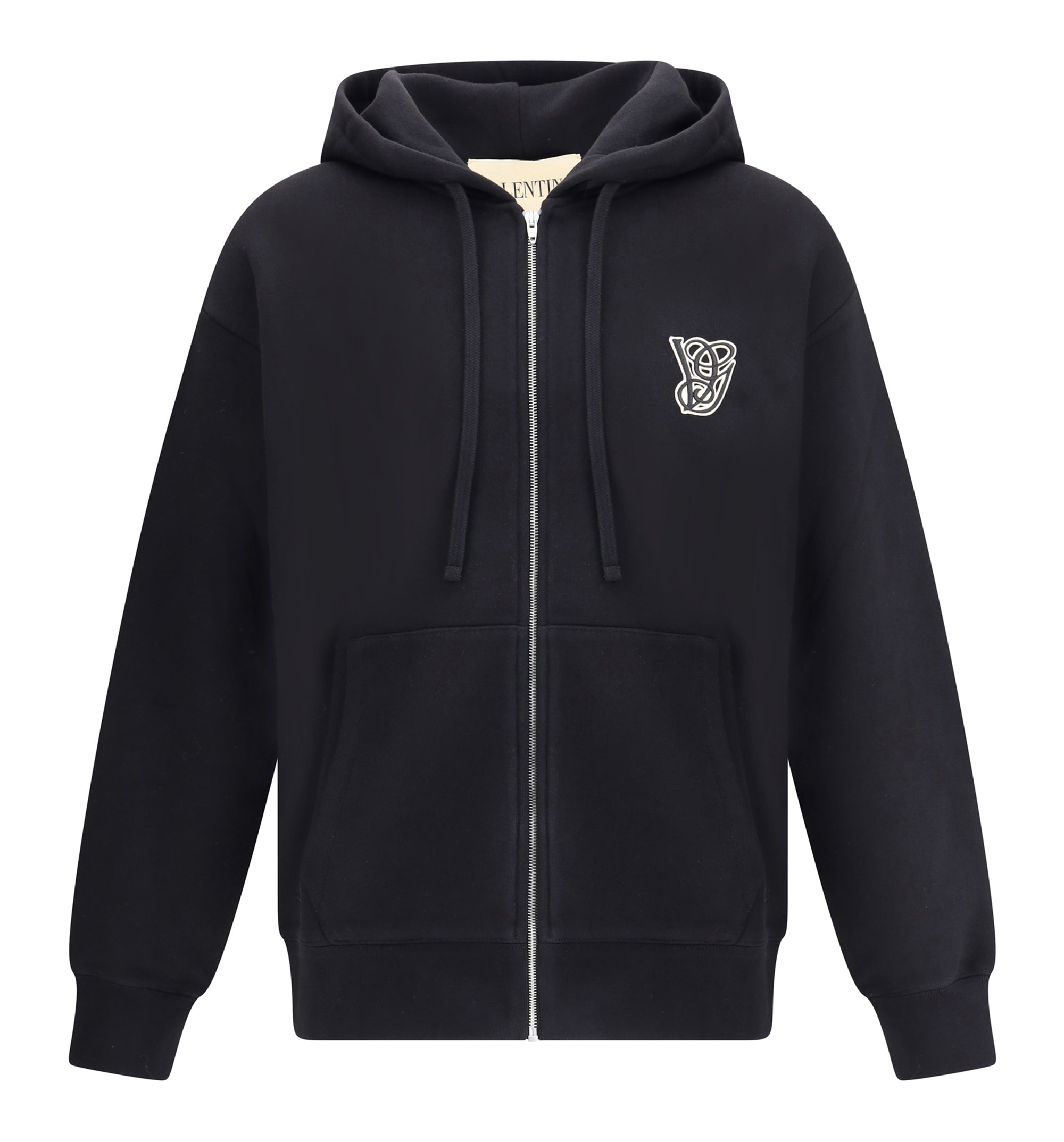 Cotton Hooded Sweatshirt With Vg Patch