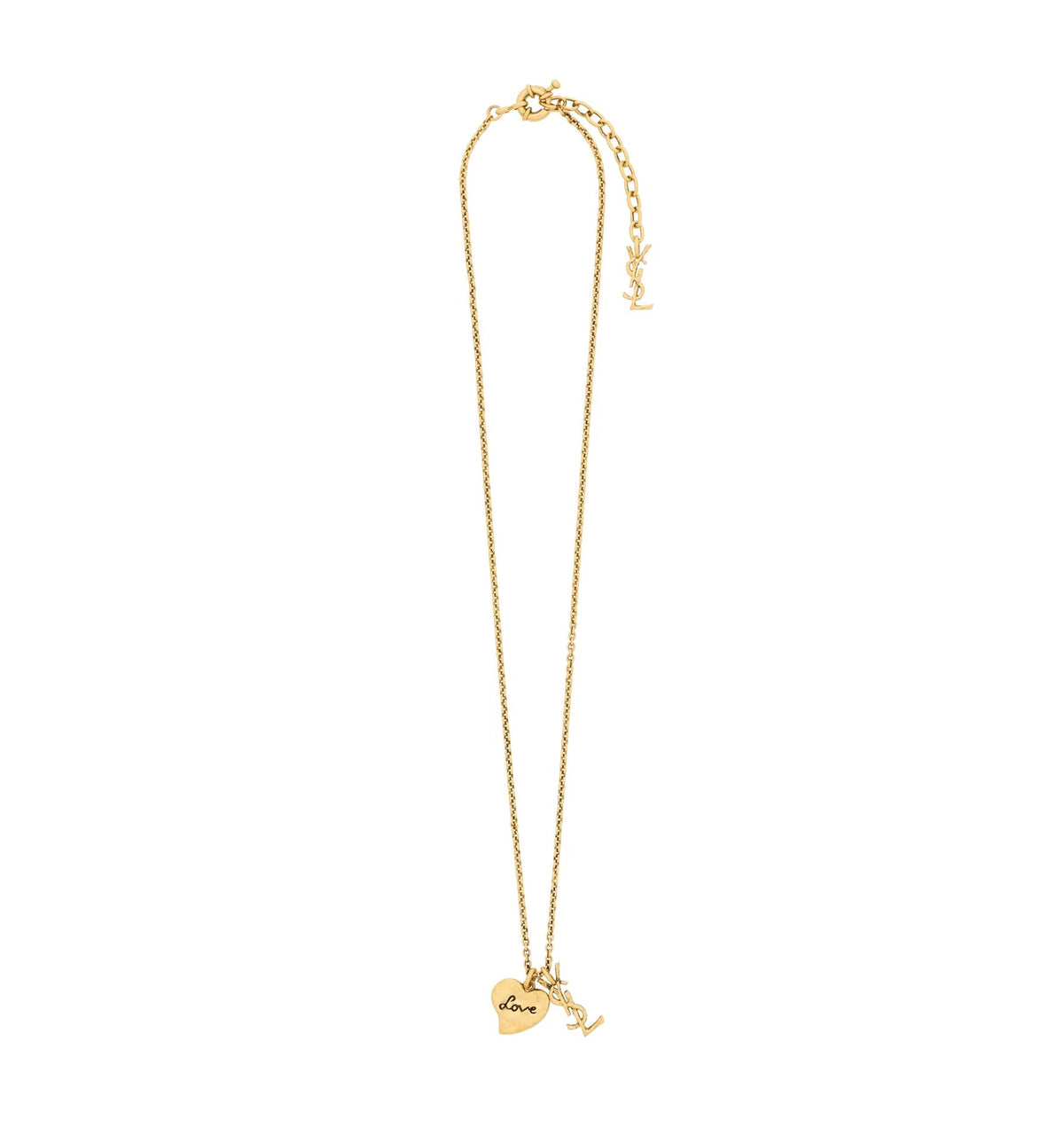 Cassandre Heart Necklace In Brass