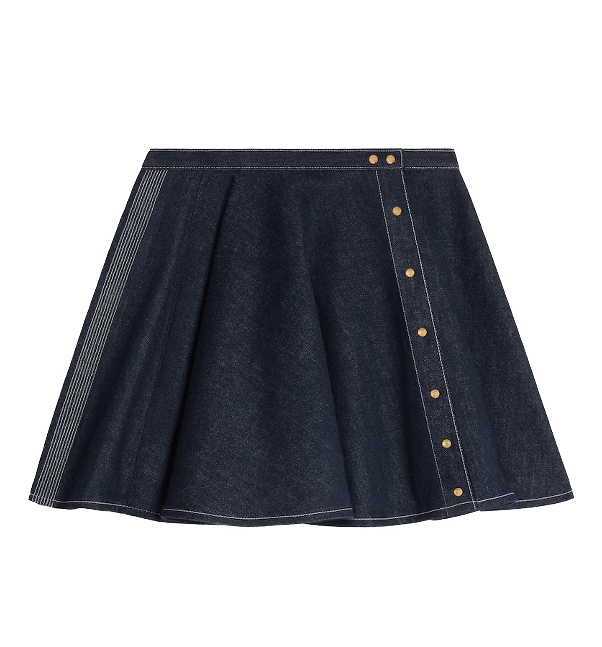 Peplum Skirt in Lightweight Cotton Denim