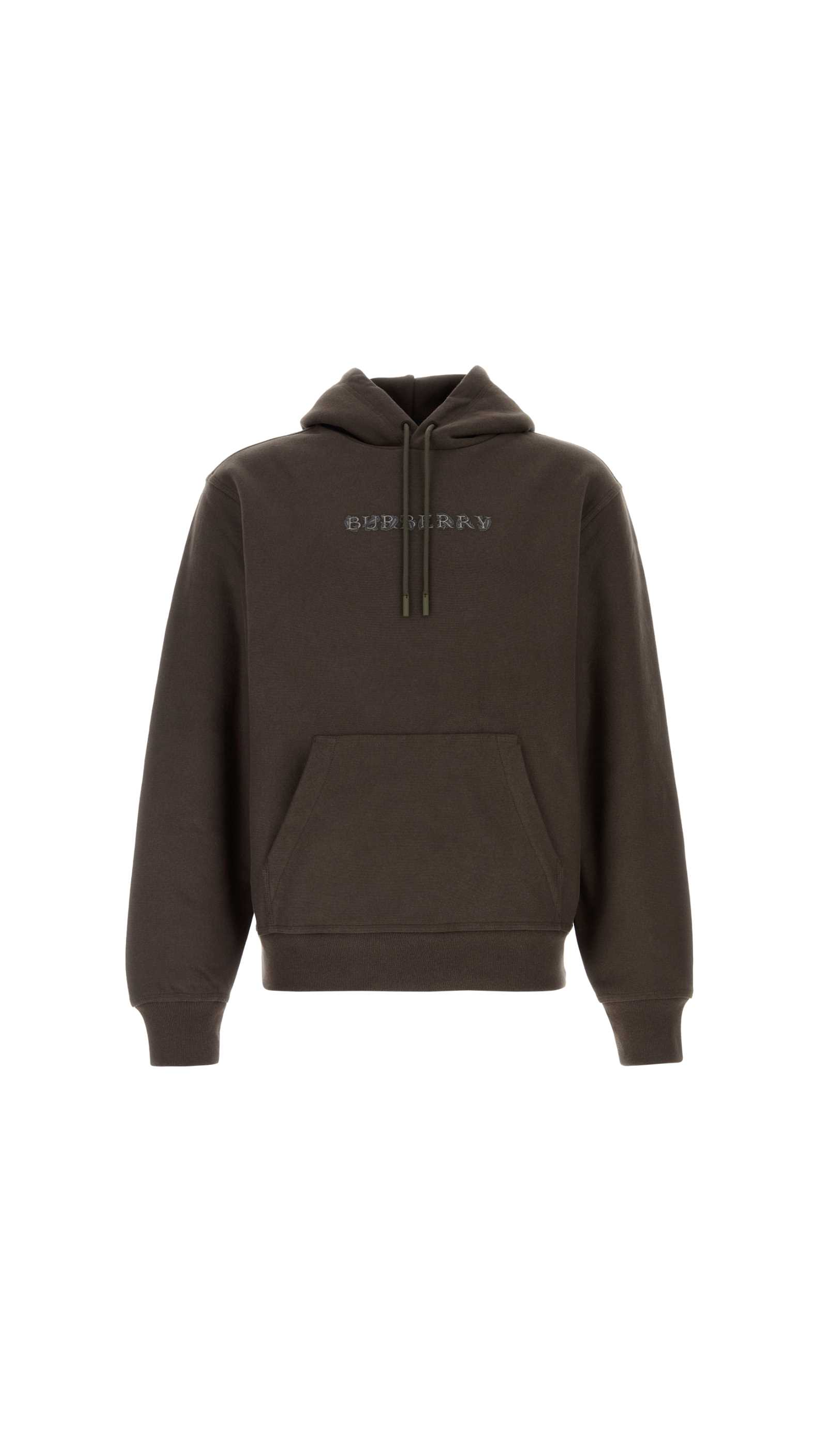 Cotton Blend Sweatshirt - Dark Brown