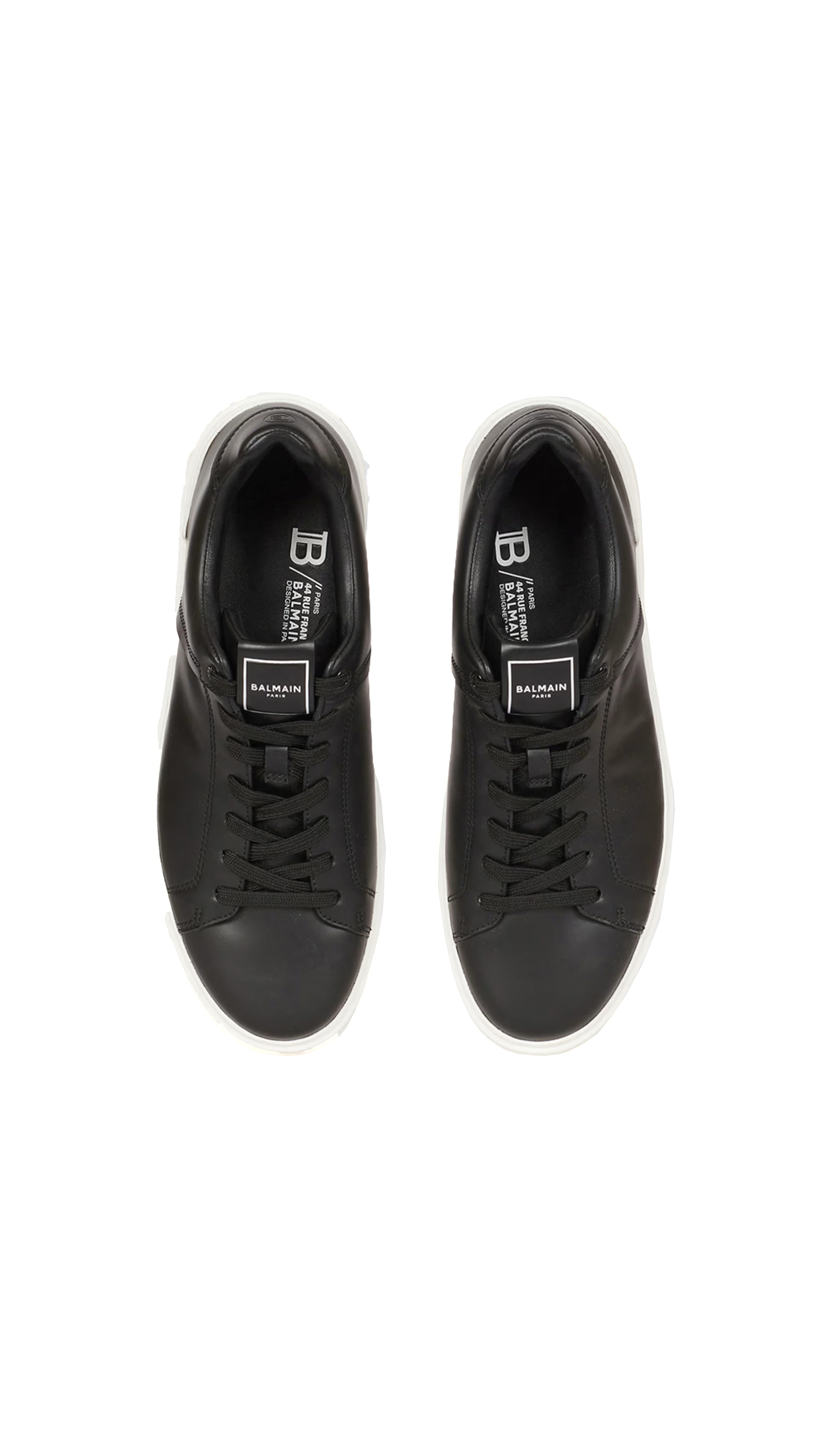 B-Court Leather Trainers - Black/White