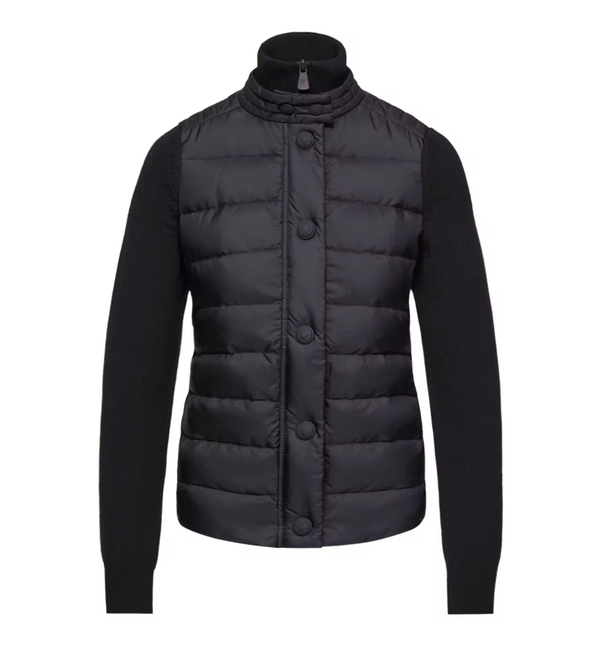 Padded Wool Blend Cardigan