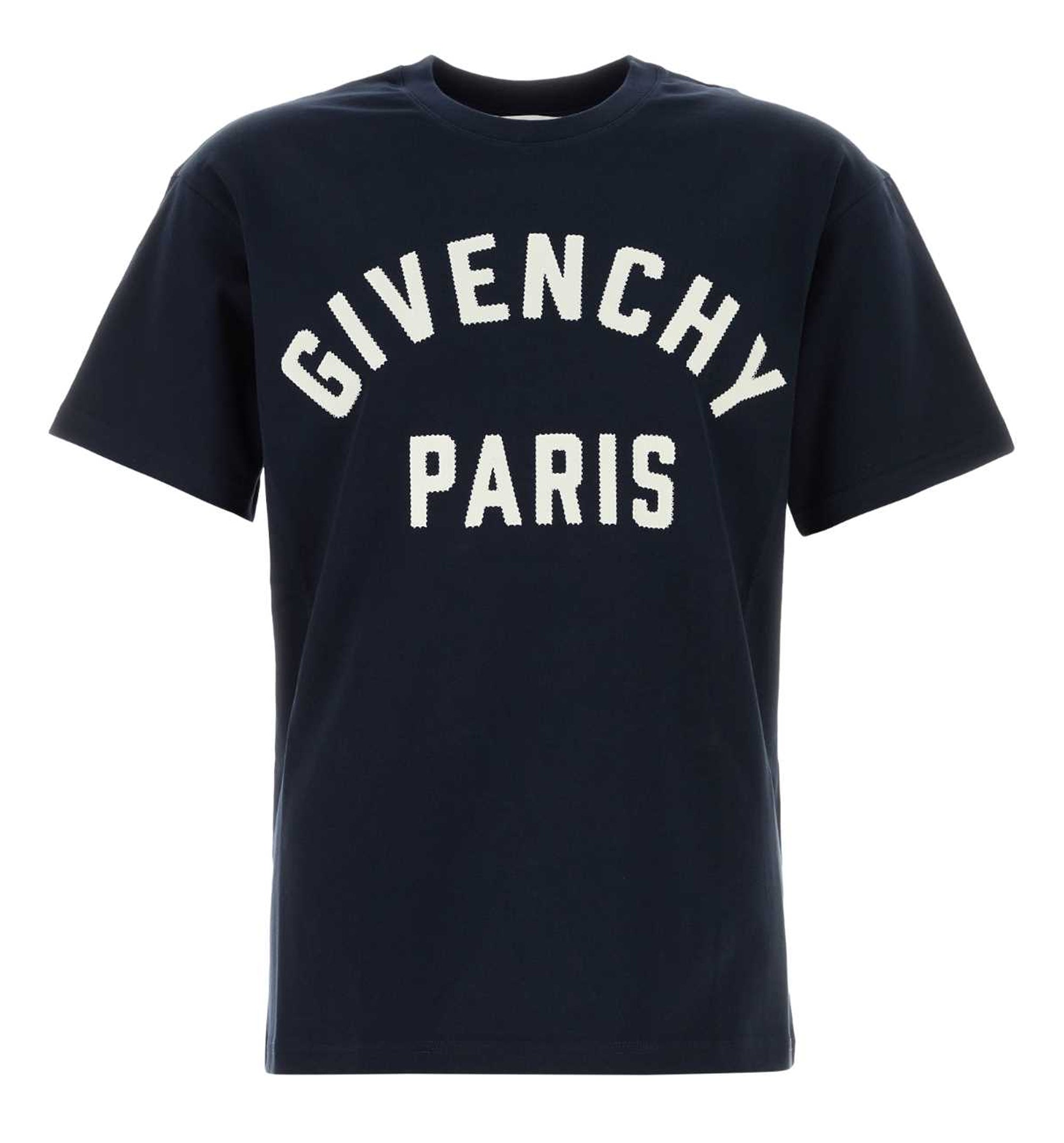 T-Shirt in Cotton with Givenchy Paris Embroidery
