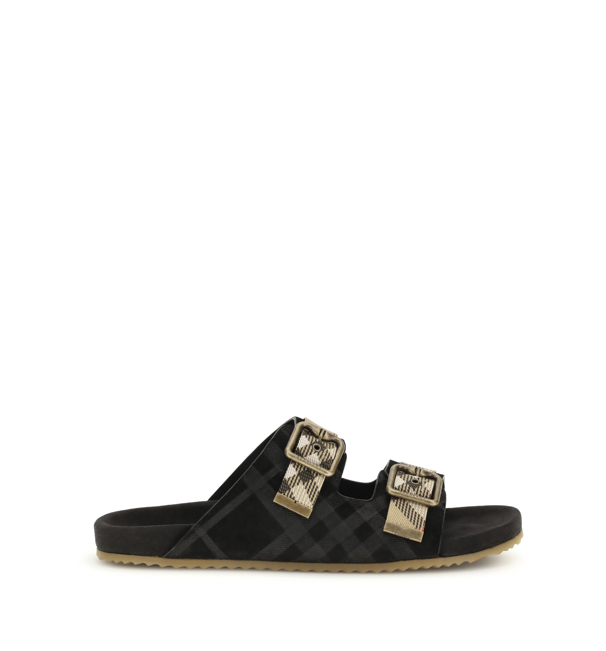 Urchin Check Double-Buckle Sandals