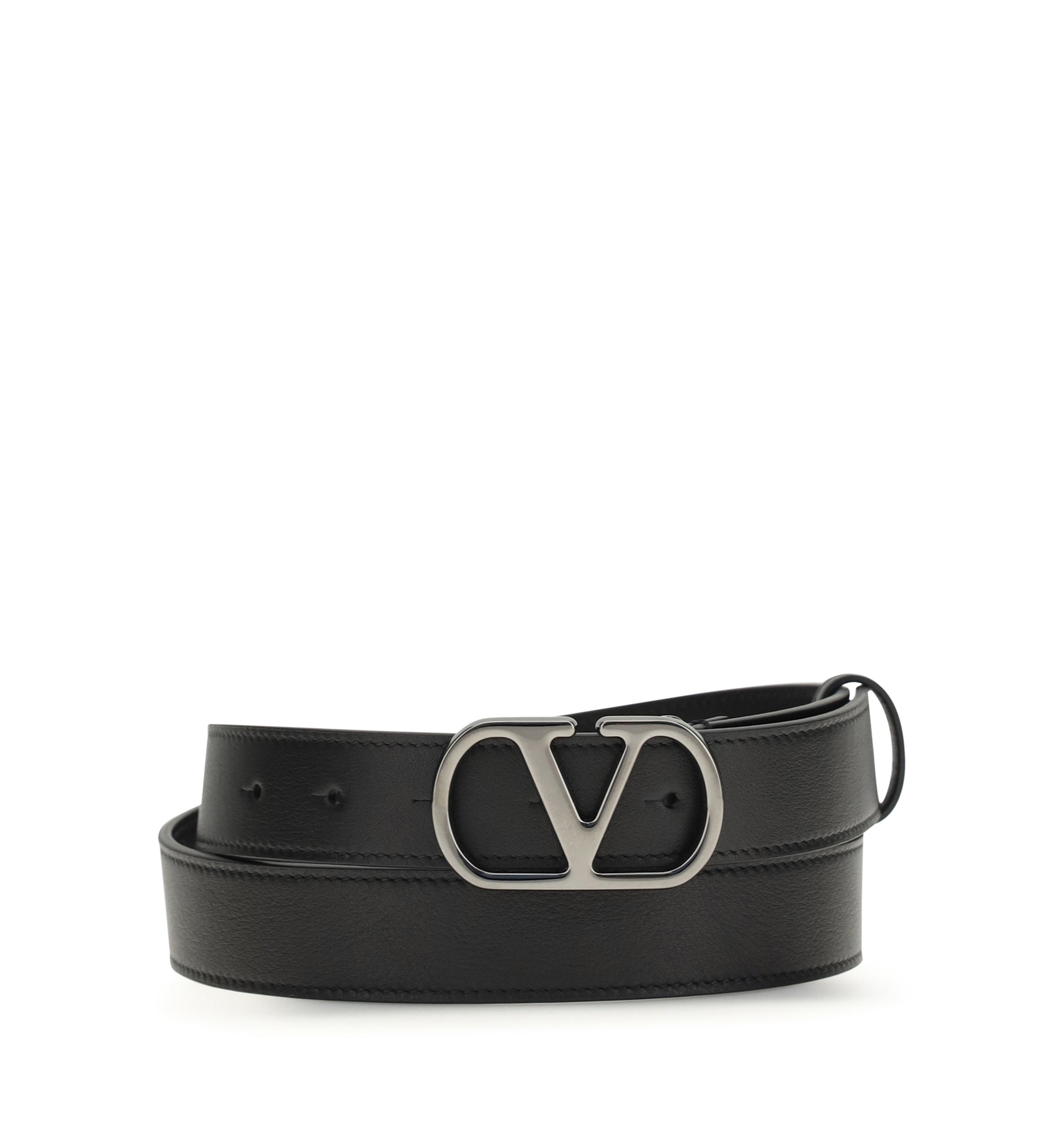 VLogo Signature Belt In Shiny Calfskin 30 mm