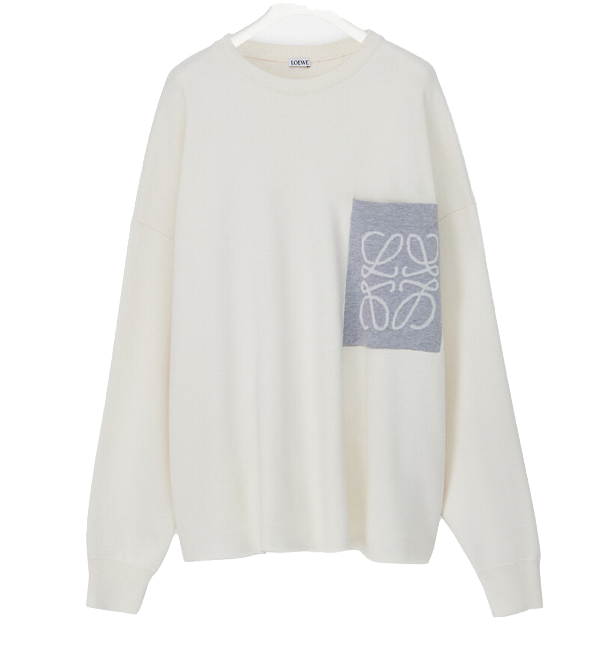 Anagram pocket sweater in cotton blend