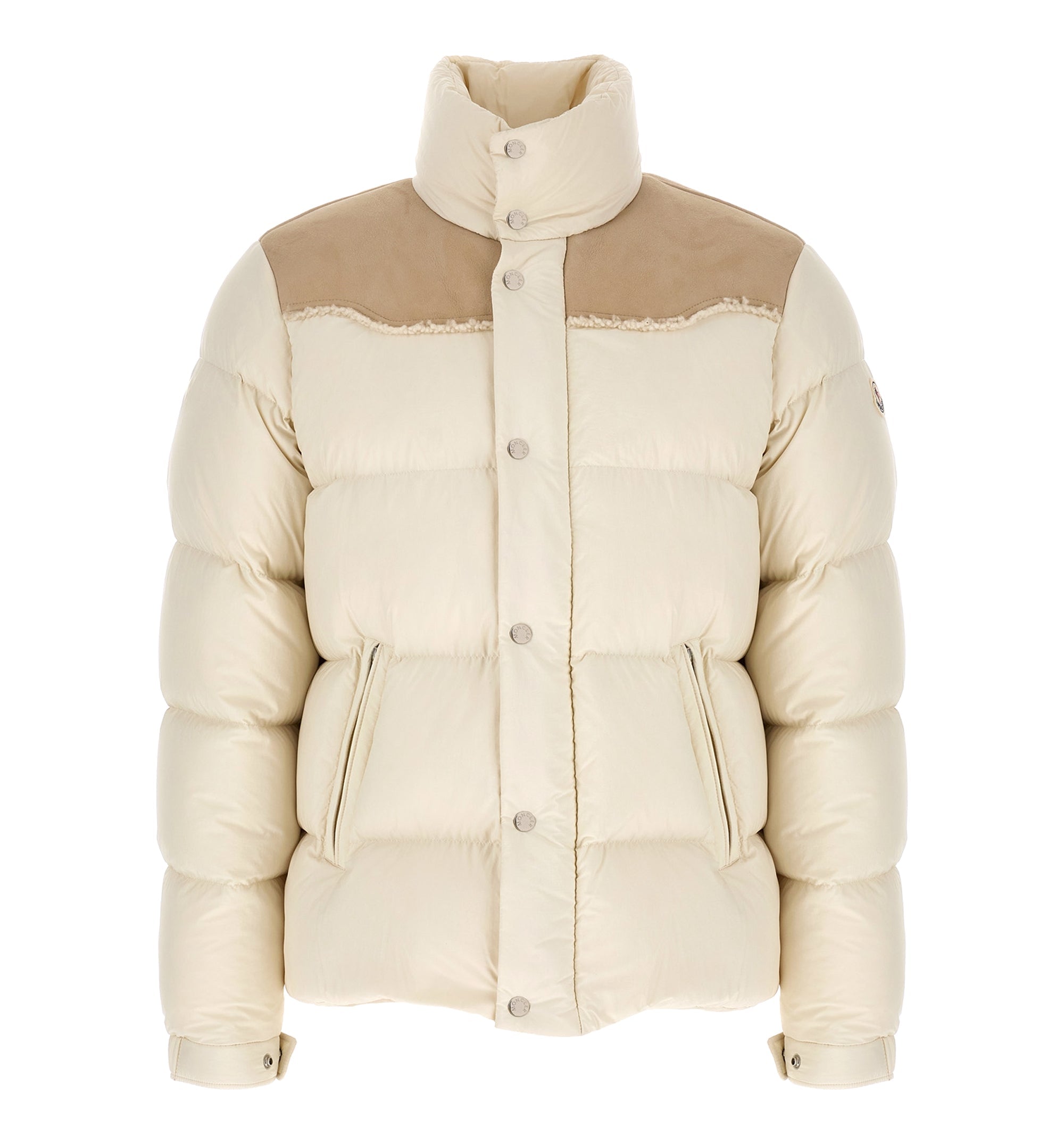 Verine Suede-Trimmed Short Down Jacket